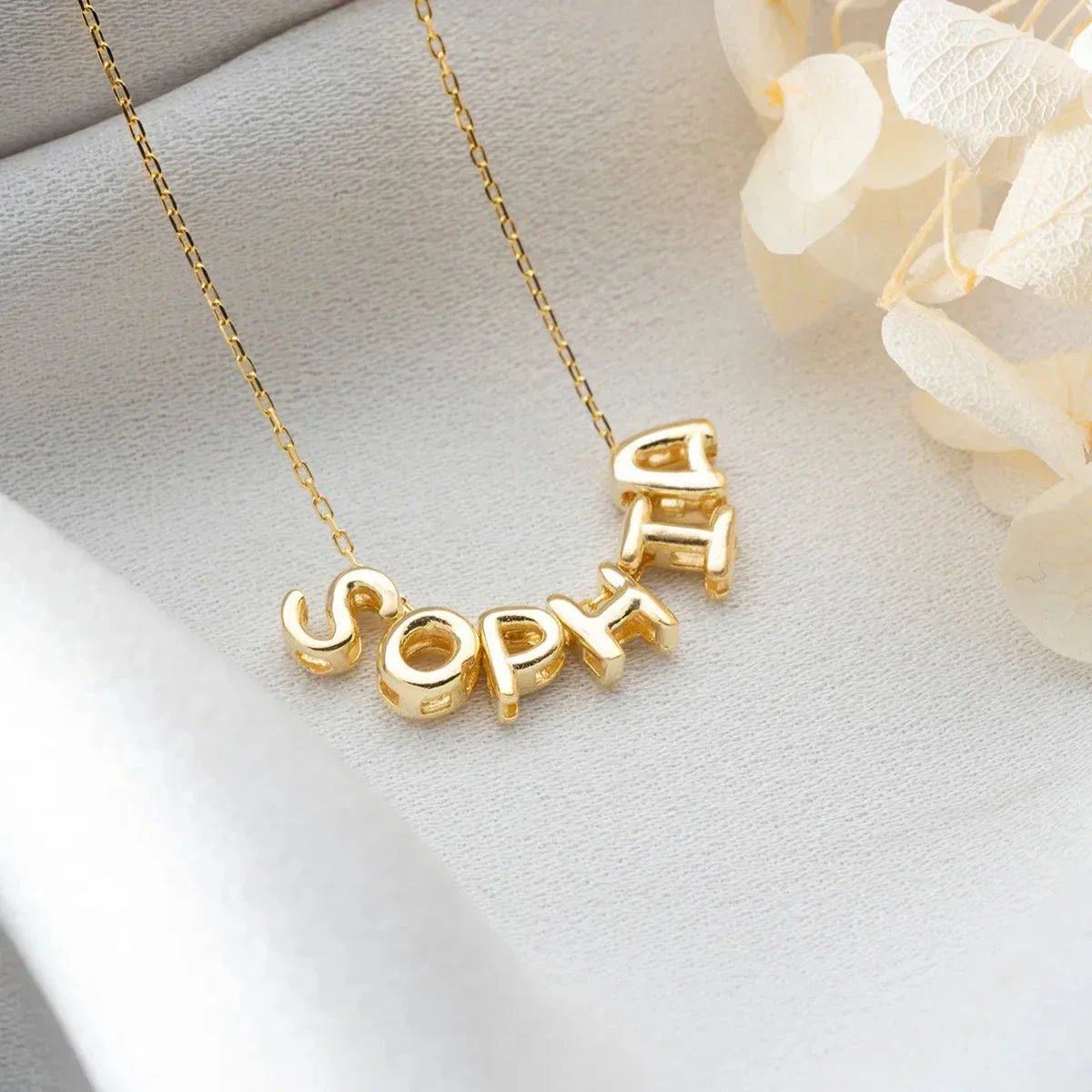 BALLON BUCHSTABE NAMENSKETTE | 925 SILBER