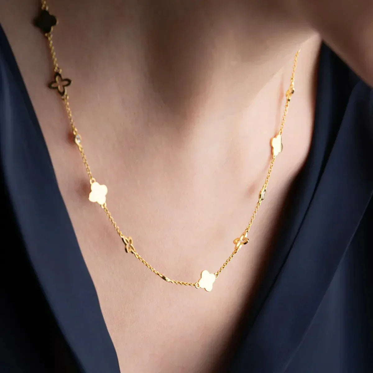 CLOVER GLÜCK HALSKETTE | 925 SILBER