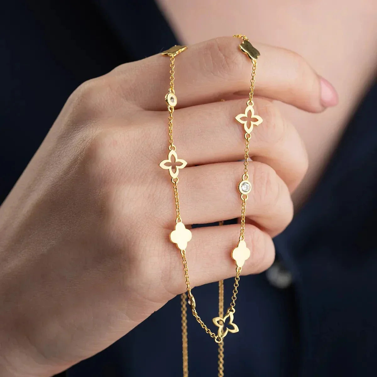 CLOVER GLÜCK HALSKETTE | 925 SILBER