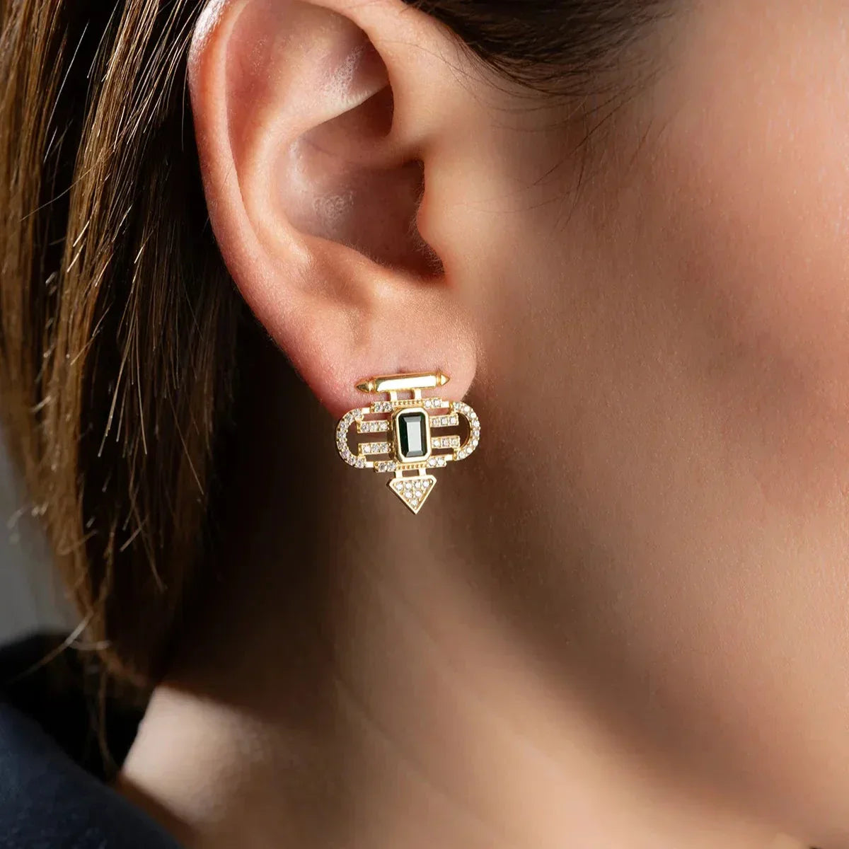 GRÜNE SEYMA OHRRINGE | 925 SILBER