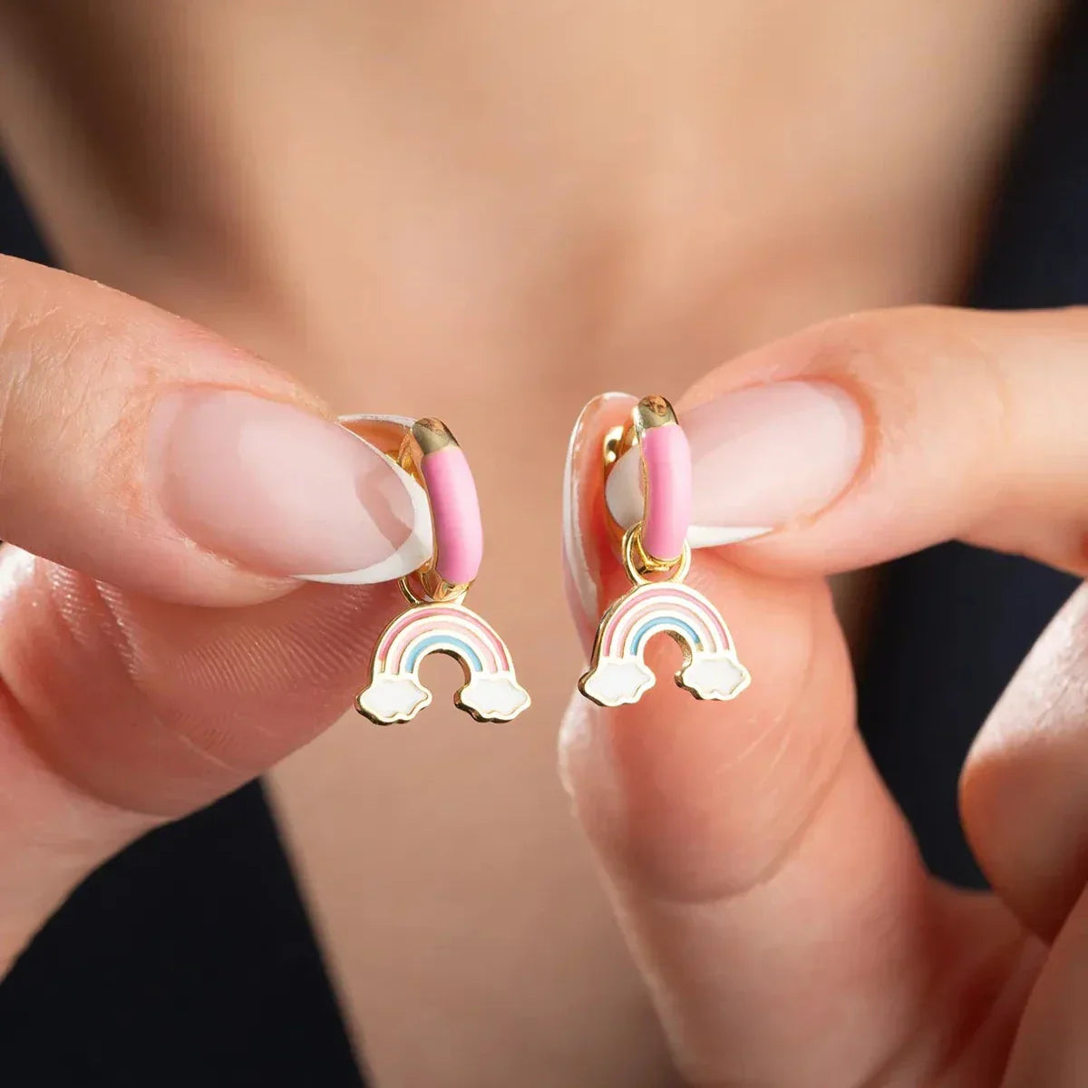 KINDER REGENBOGEN OHRRINGE | 925 SILBER