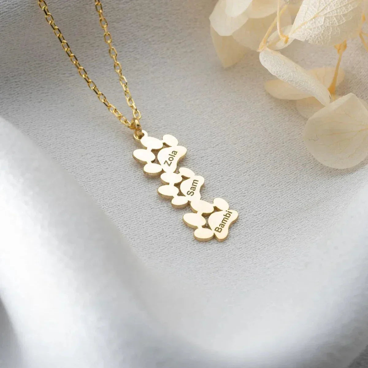 3ER PFOTEN NAMENSKETTE | 925 SILBER