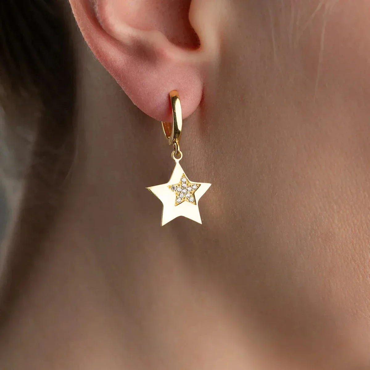 STERNE DUO OHRRINGE | 925 SILBER