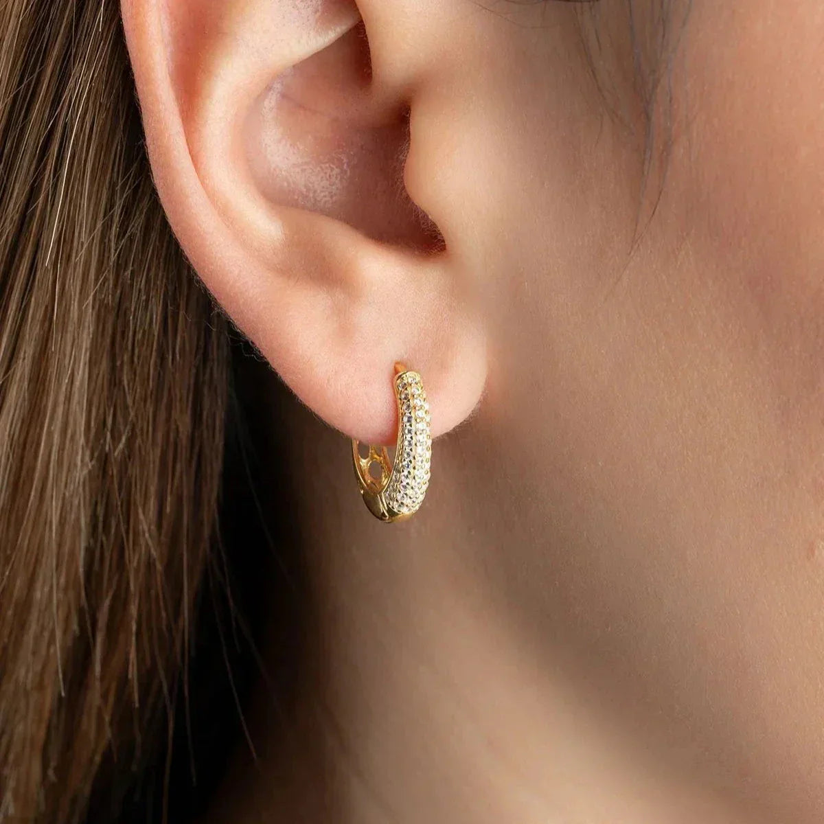 STONE MINI OHRRING | 925 SILBER