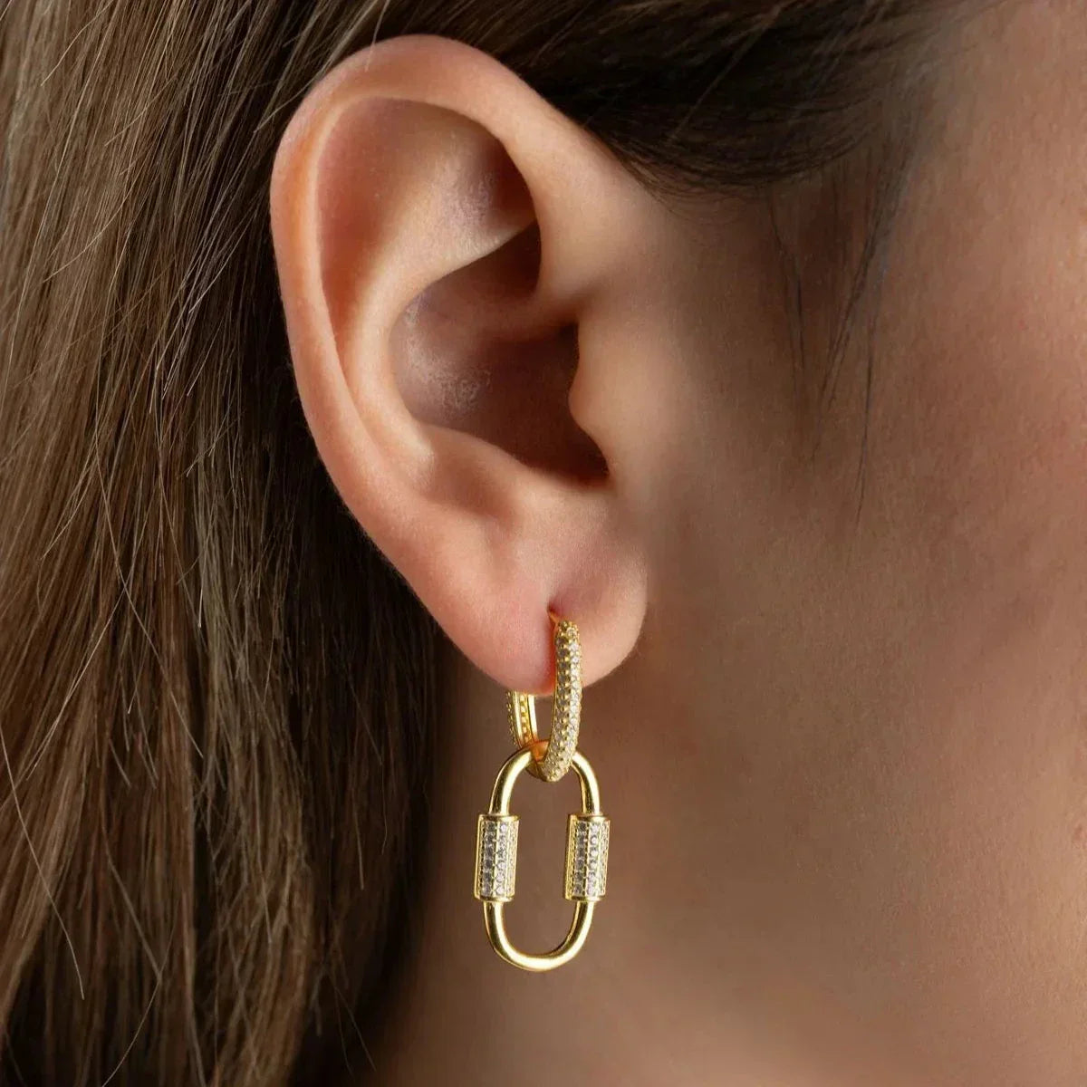 OVAL ZIRKONIA OHRRING| 925 SILBER