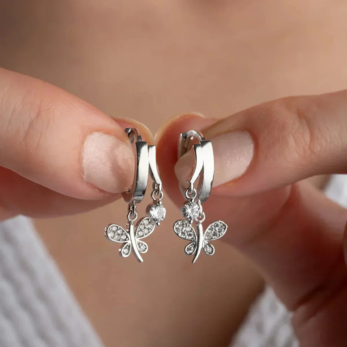 LIBELLE & ZIRKONIA OHRRINGE | 925 SILBER