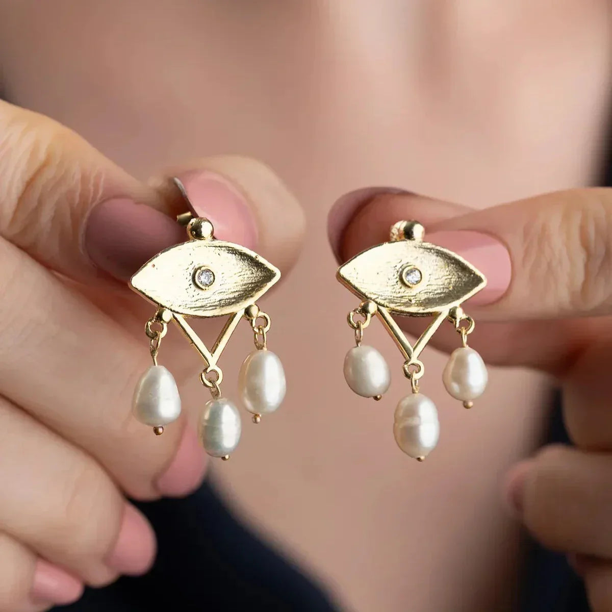 PERLENAUGEN OHRRINGE | 925 SILBER