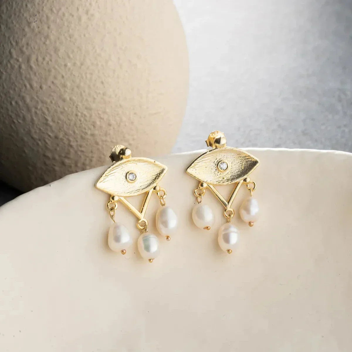 PERLENAUGEN OHRRINGE | 925 SILBER