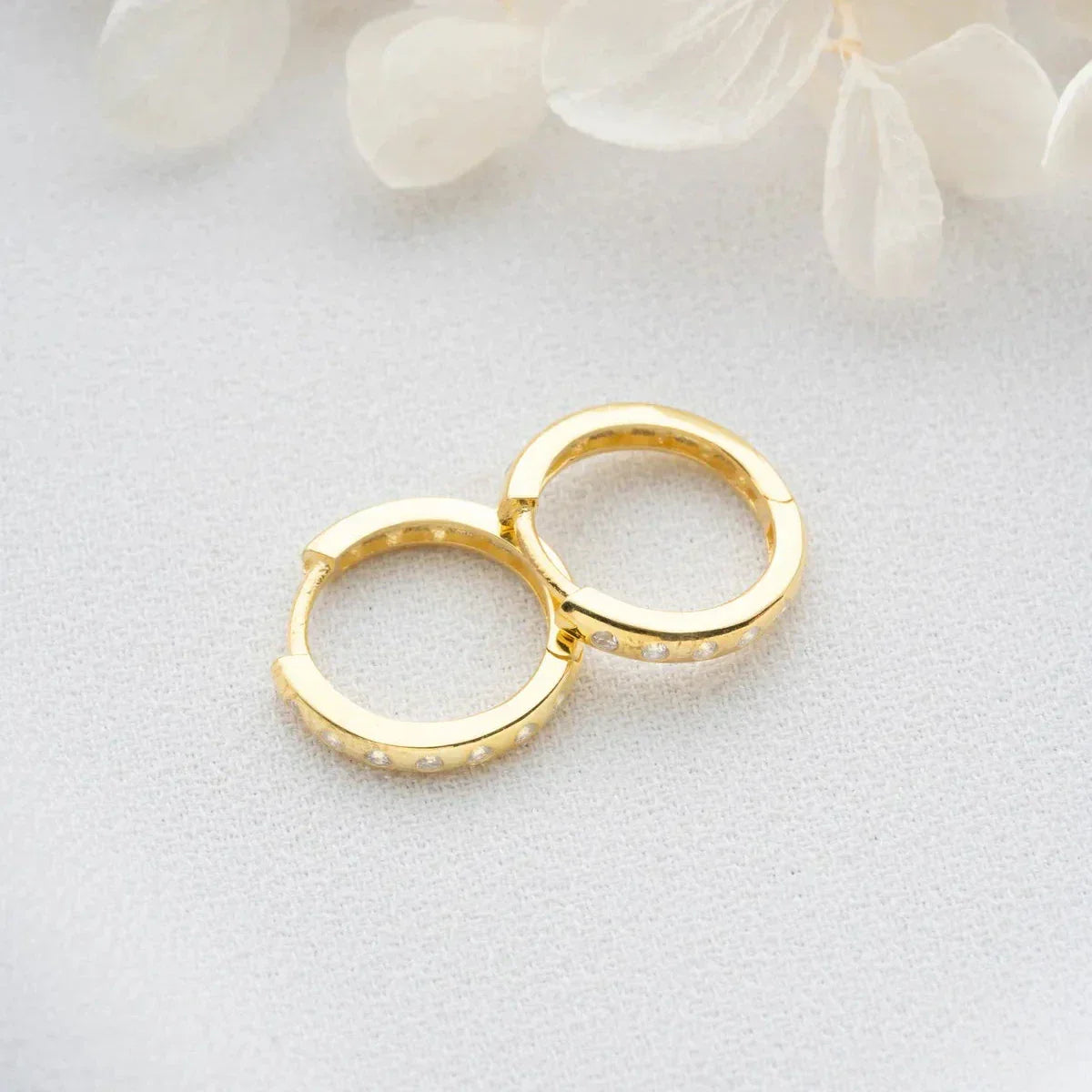 MINI CREOLEN ZIRKONIA OHRRING | 925 SILBER