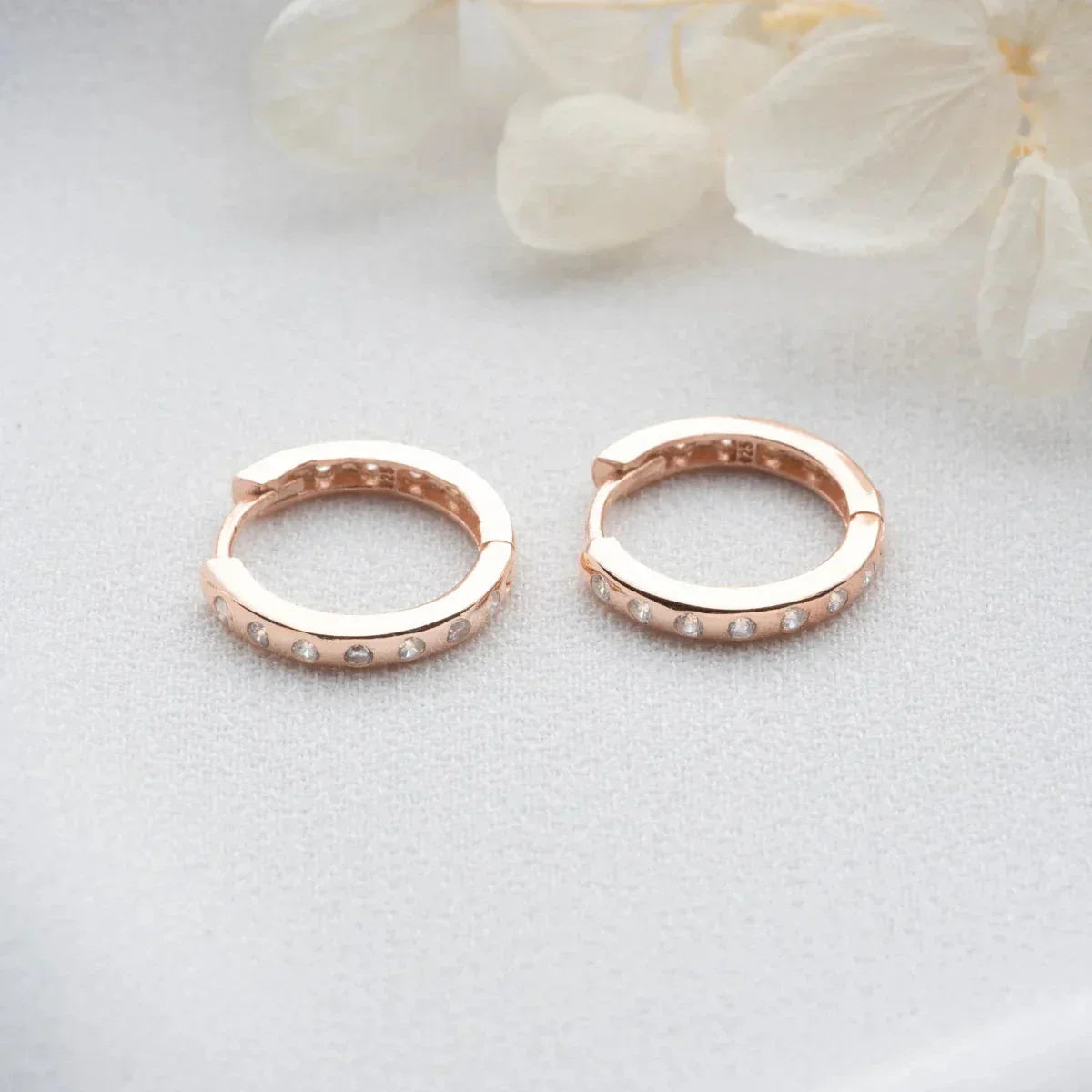 MINI CREOLEN ZIRKONIA OHRRING | 925 SILBER