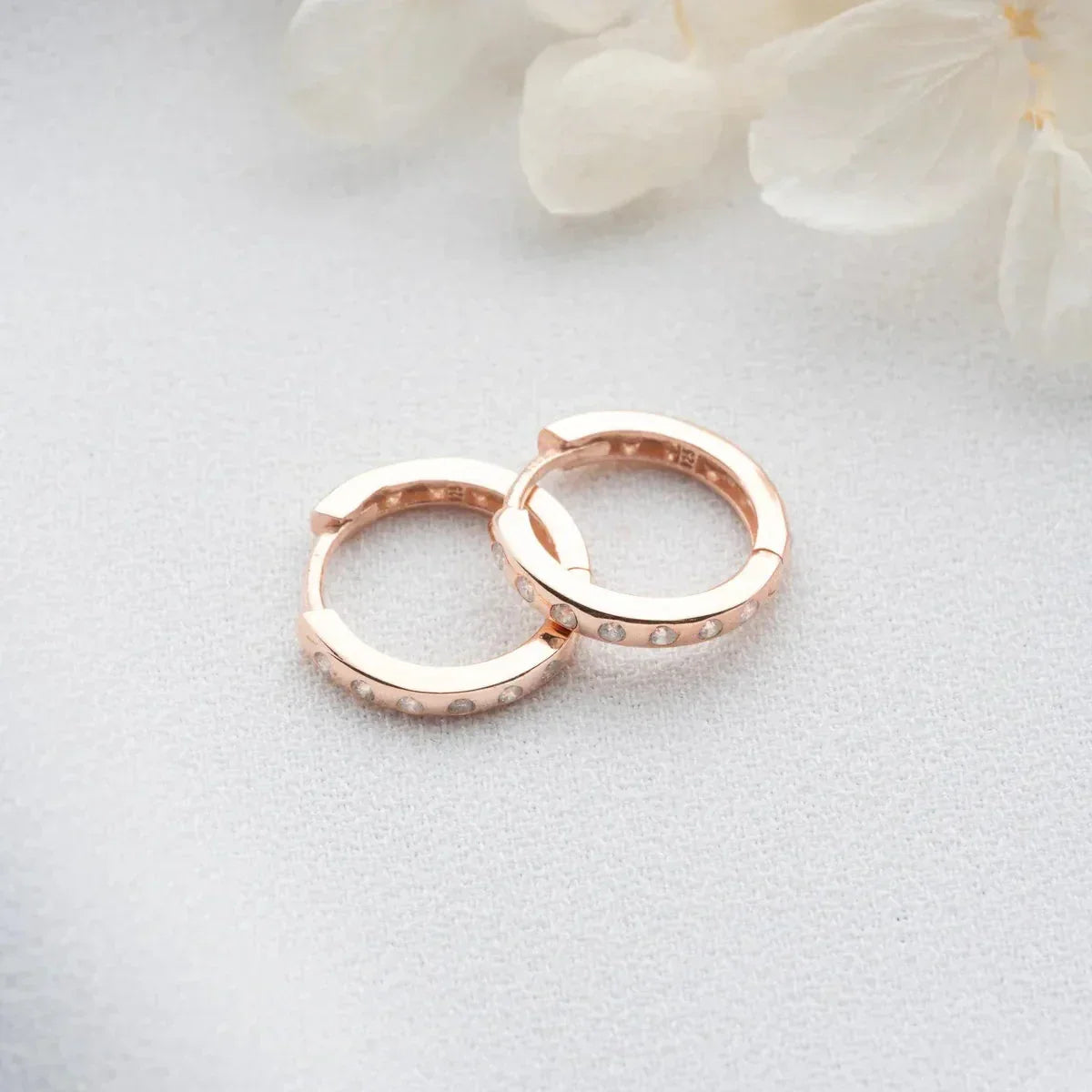 MINI CREOLEN ZIRKONIA OHRRING | 925 SILBER