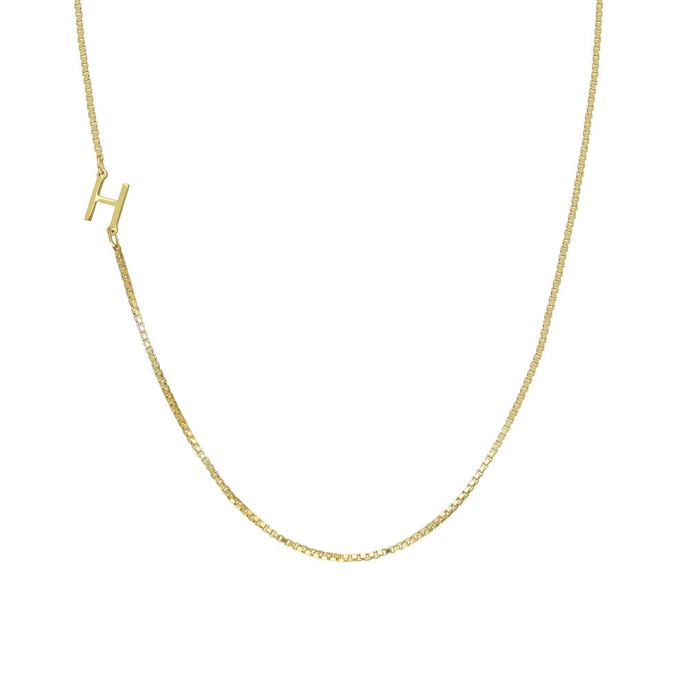 MINIMAL INITIALEN CUBIC NECKLACE (8910034862423)