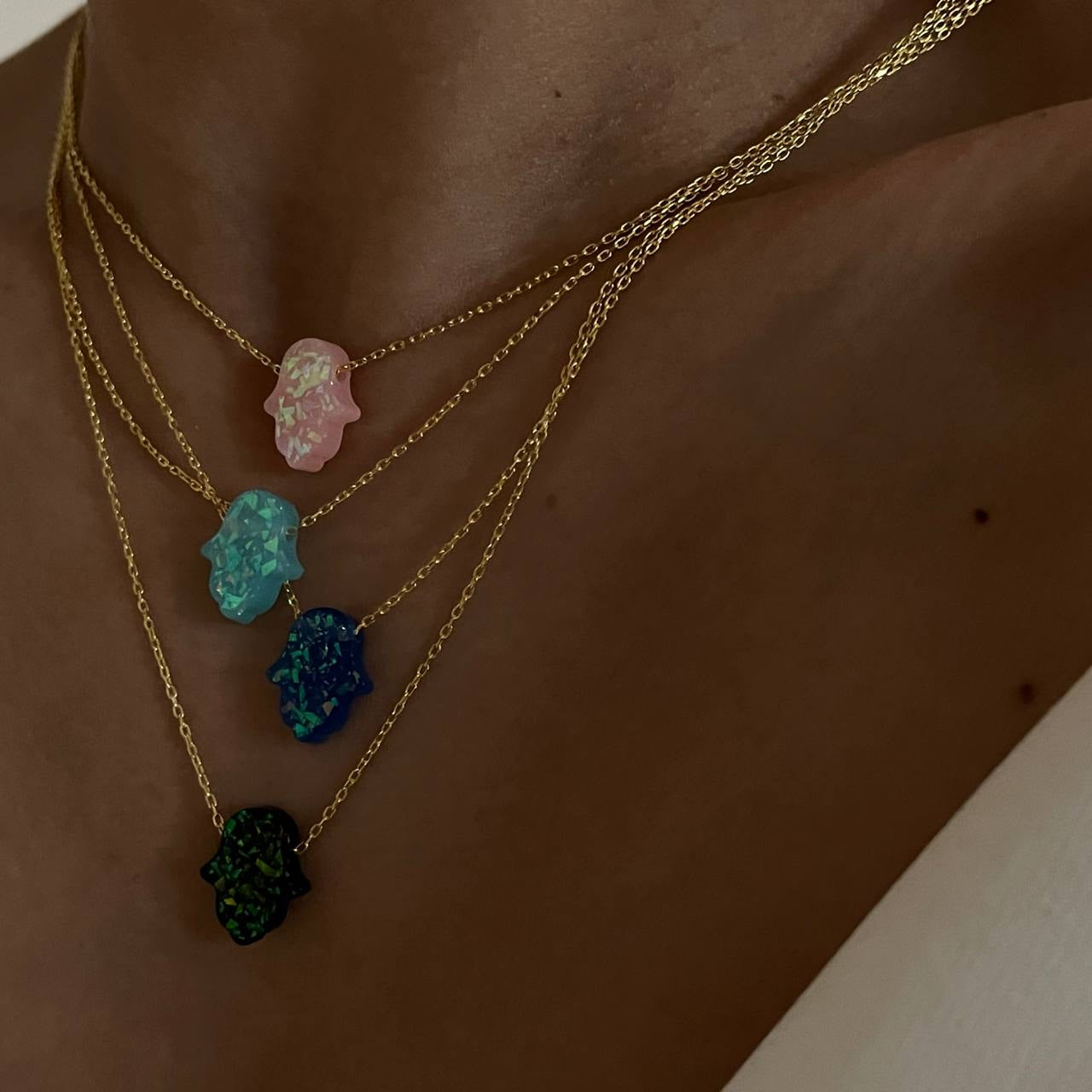 FATIMAS HAND KETTE PINK (8205452509486)