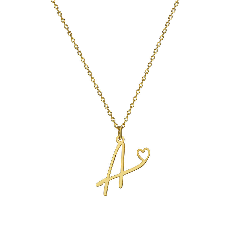 INITIALEN HEART NECKLACE (8910110163287)