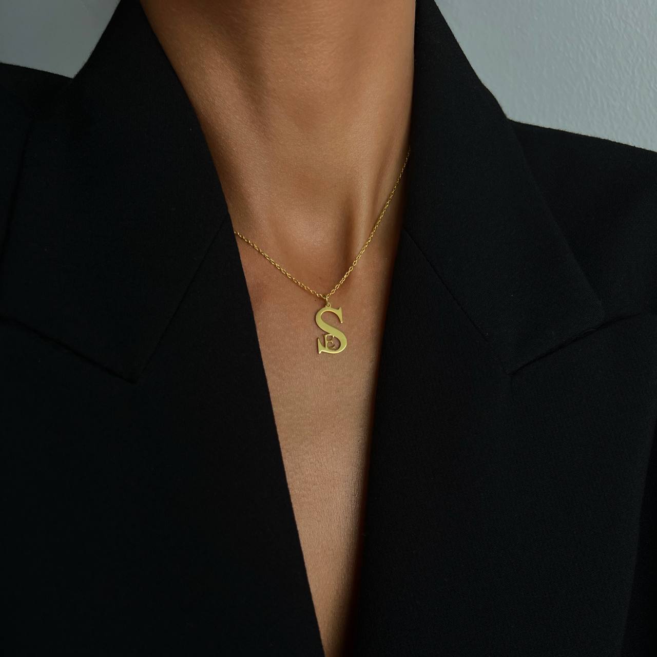 Duo Initialen Necklace (8647337705815)