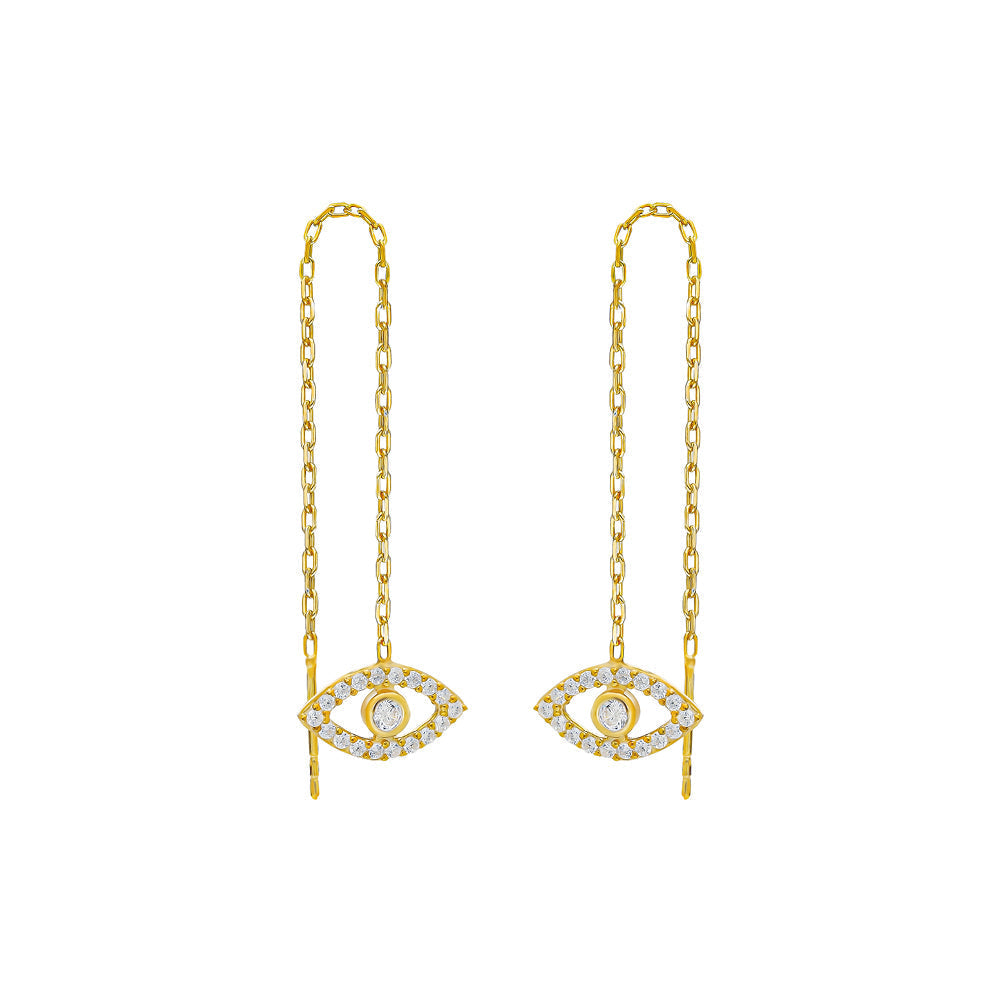 ZIRKONIA AUGE OHRRINGE | 925 SILBER