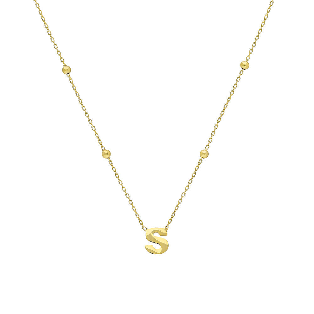 Minimal Letter Vintage Necklace (8702722310487)