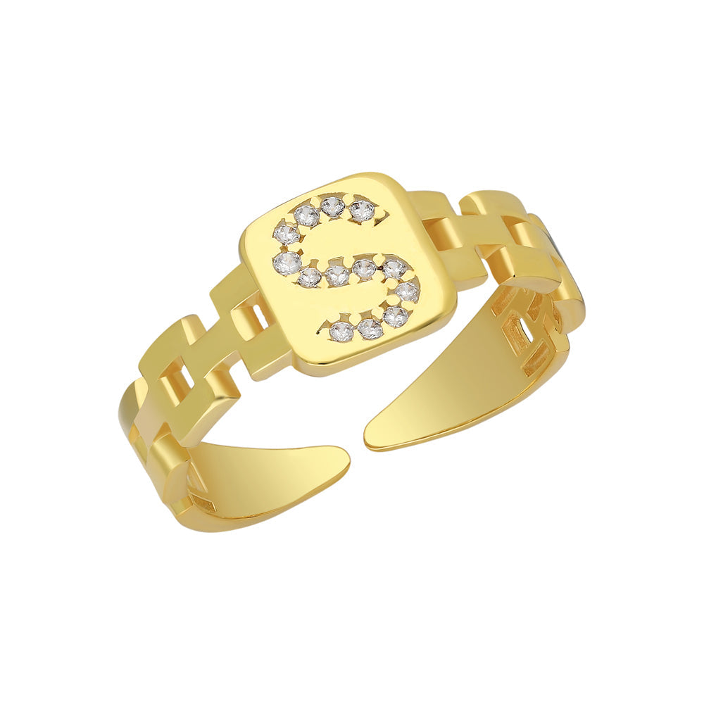 BRICKET LETTER RING (8659749896535)