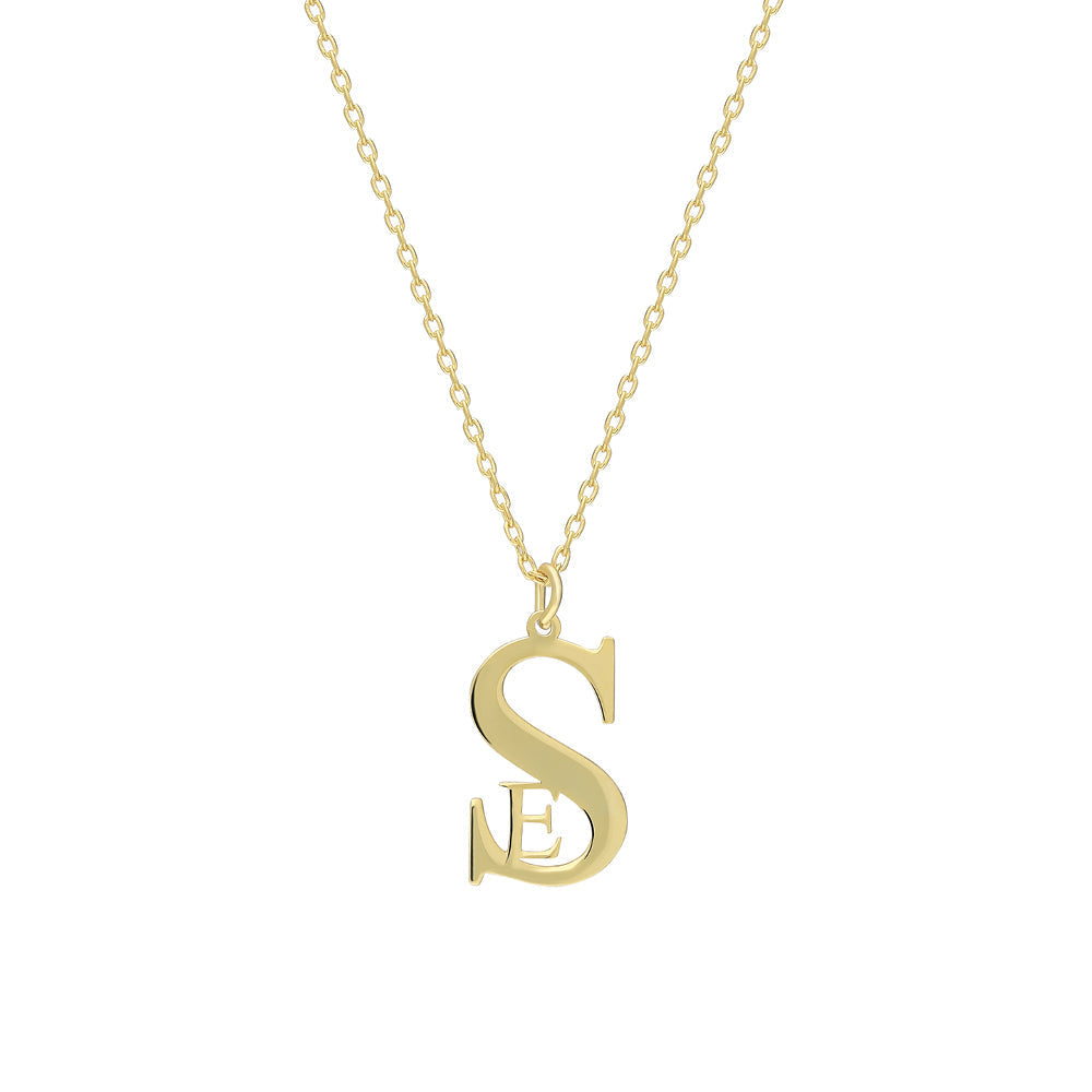 Duo Initialen Necklace (8647337705815)