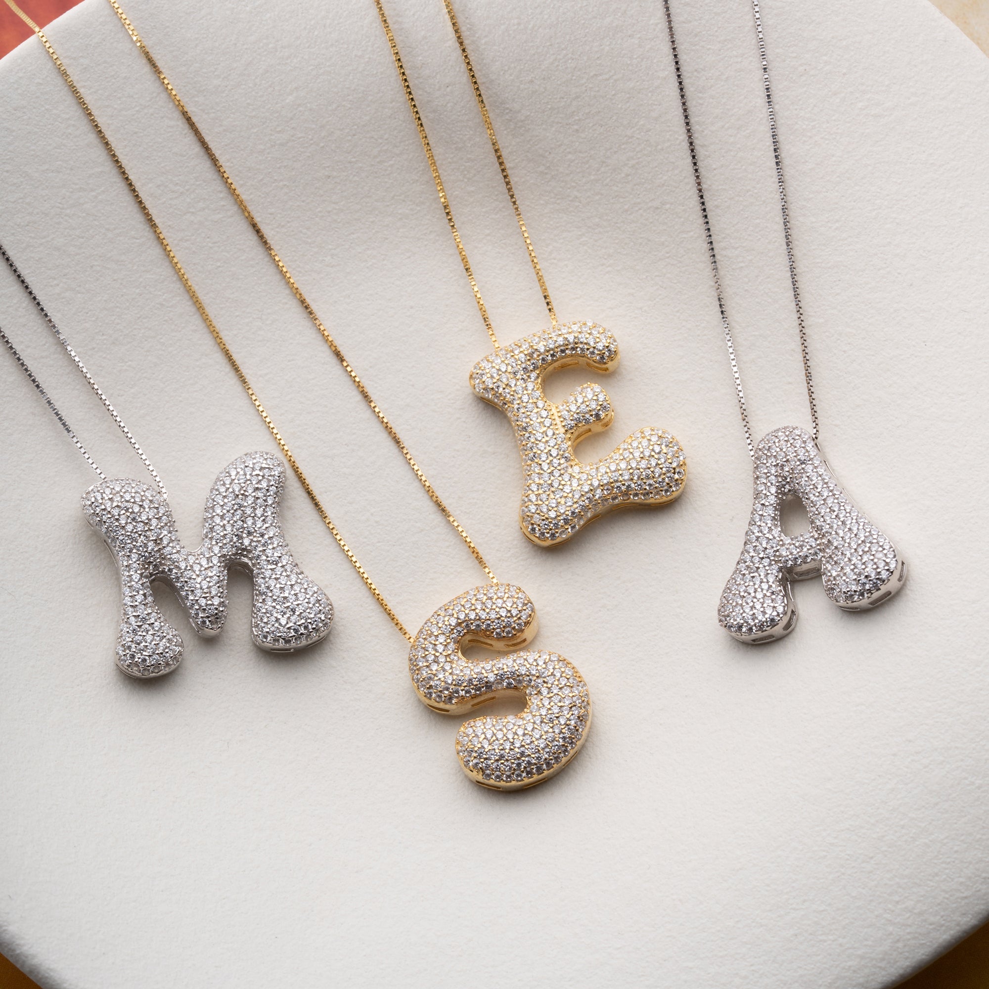 ICON BOMB ZIRKONIA BUCHSTABEN HALSKETTE | 925 SILBER