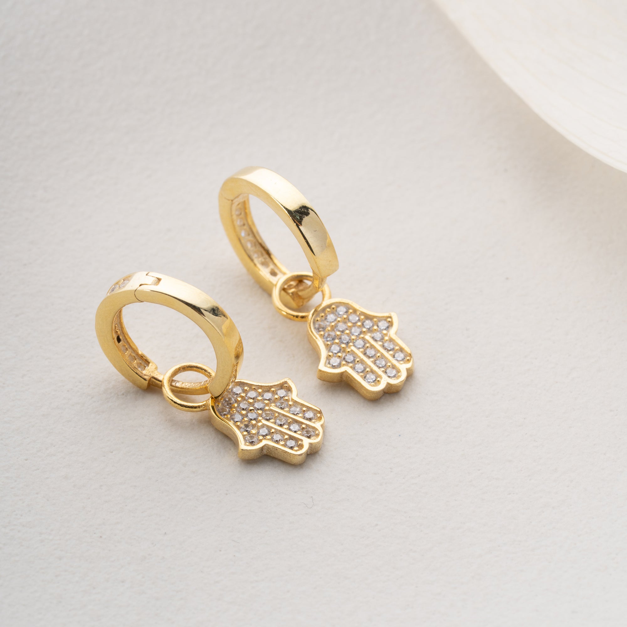 FATIMAS HAND STONE OHRRINGE | 925 SILBER