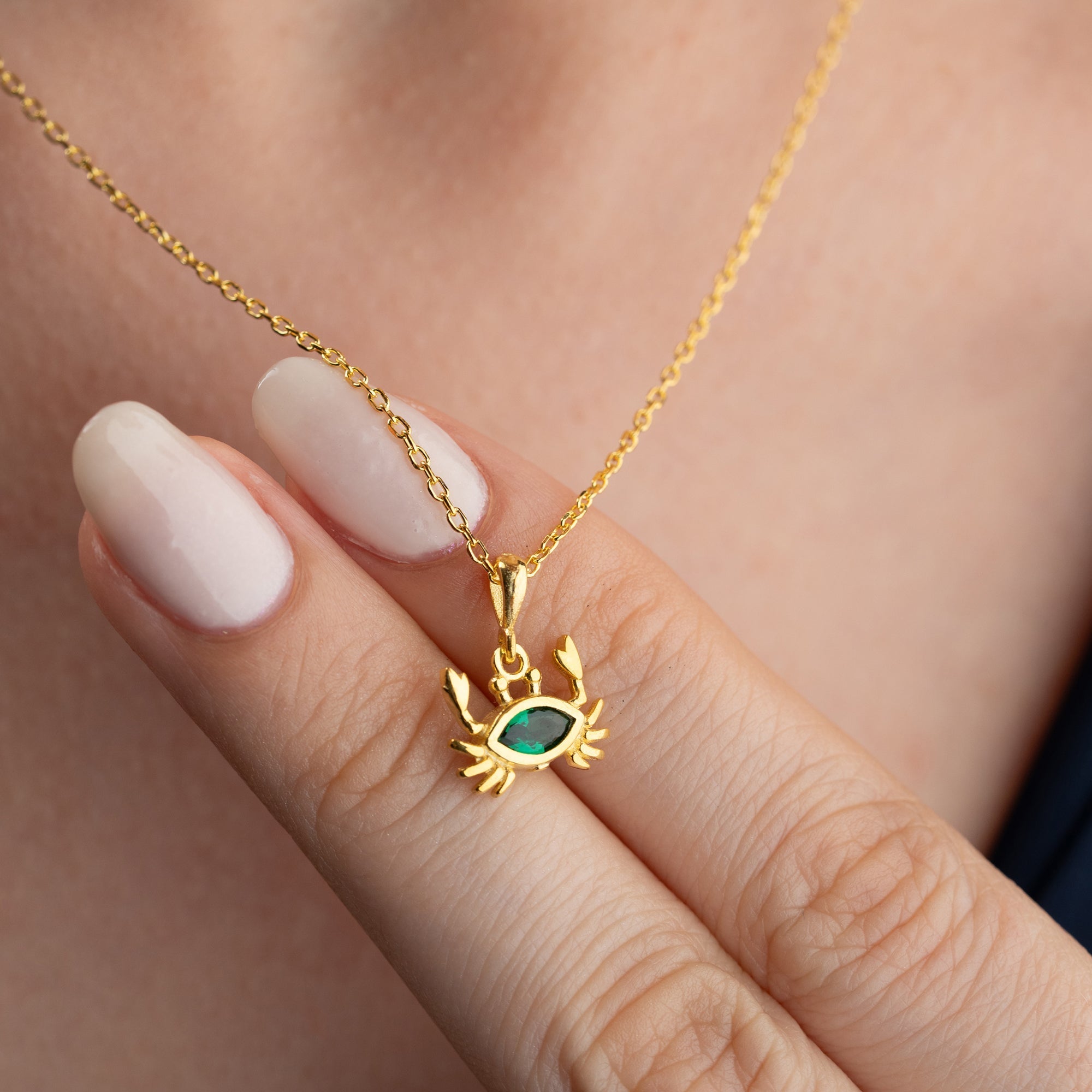 ZIRKONIA KREBS HALSKETTE | 925 SILBER