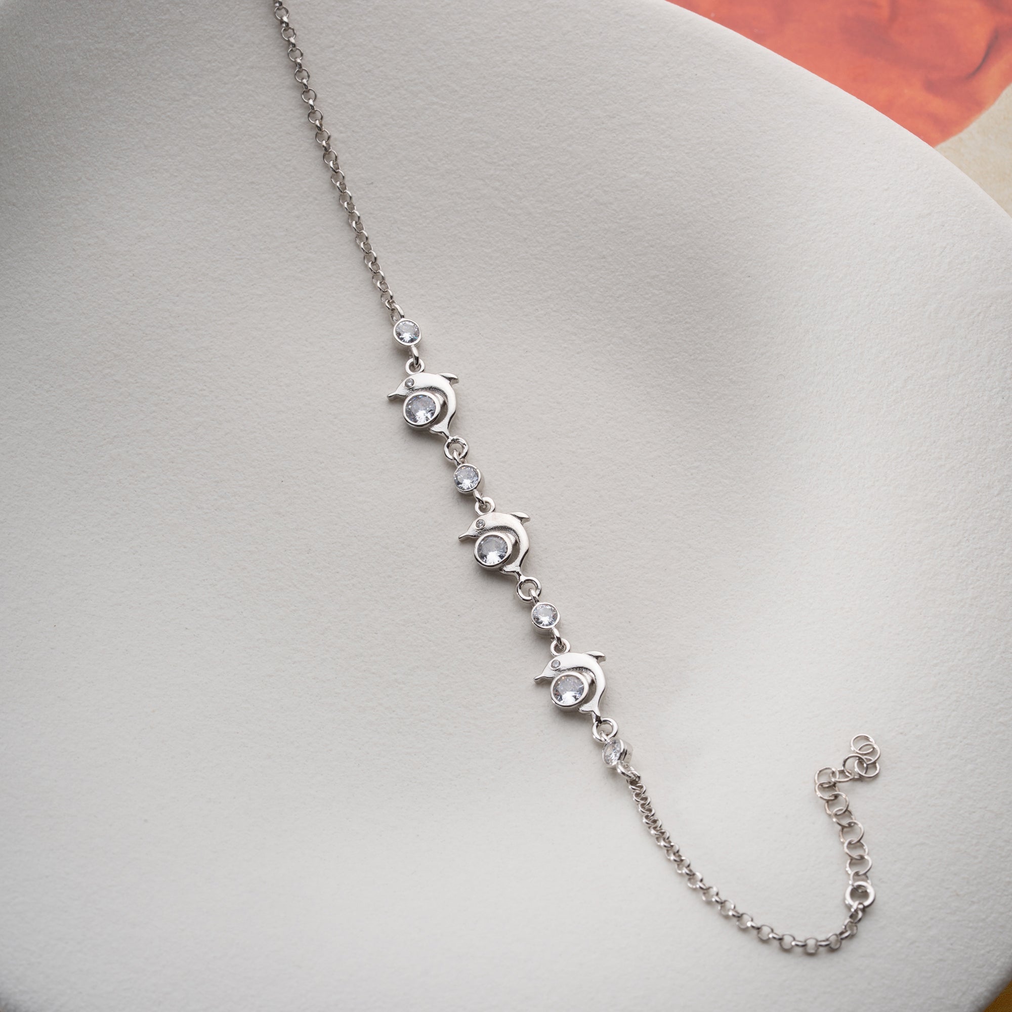 DOLPHIN STONE ARMBAND | 925 SILBER