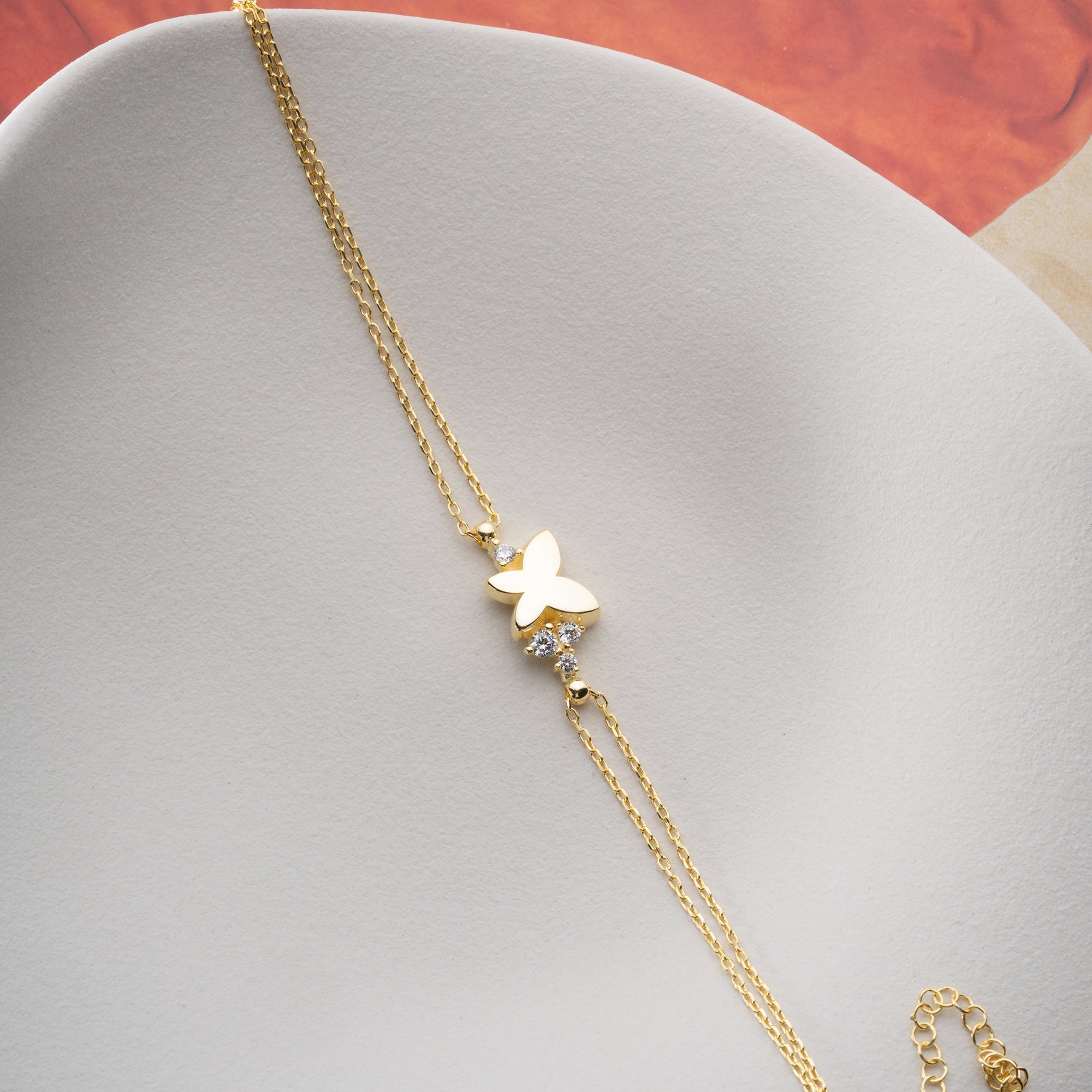 BUTTERFLY STONE ARMBAND | 925 SILBER