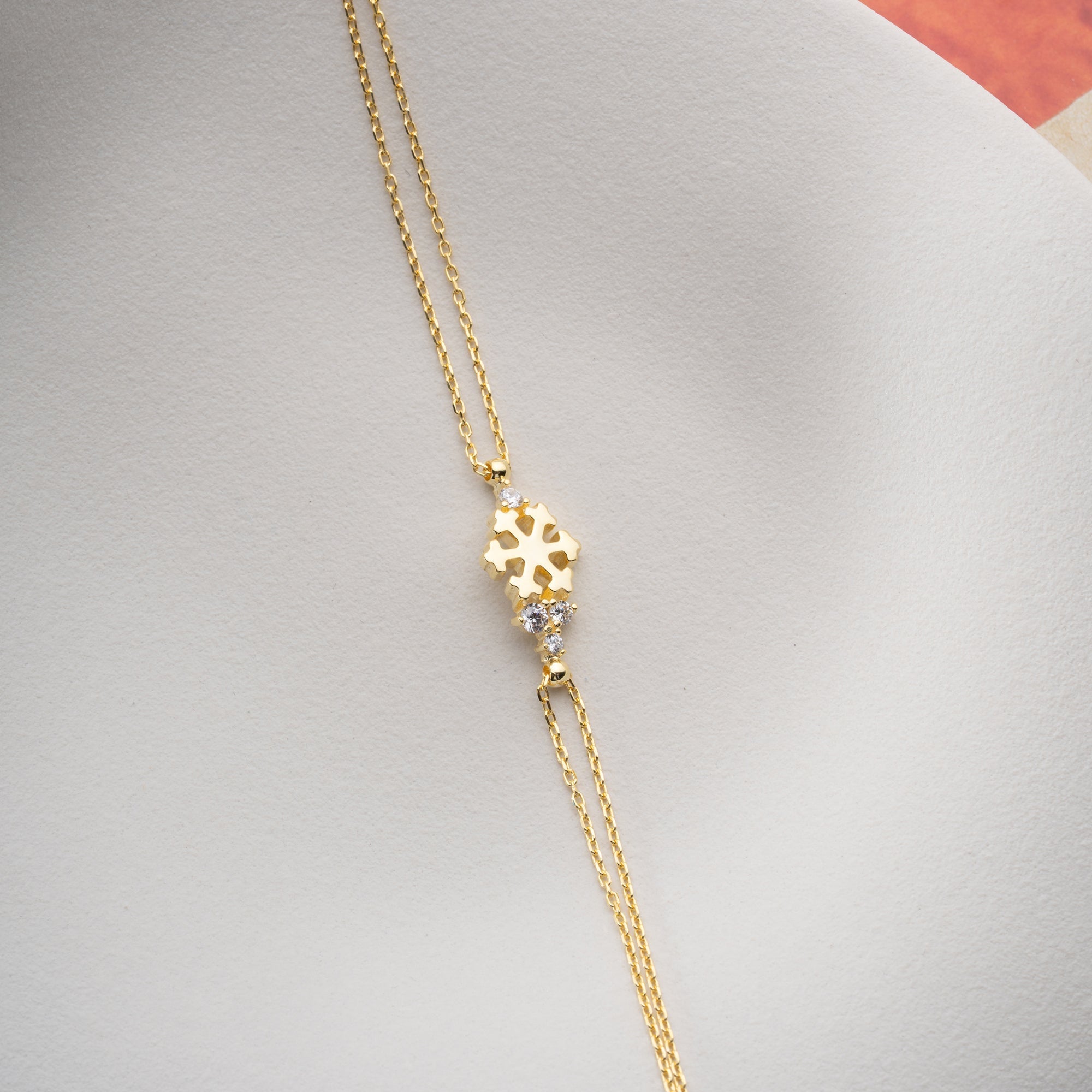 SCHNEEFLOCKE STONE ARMBAND | 925 SILBER