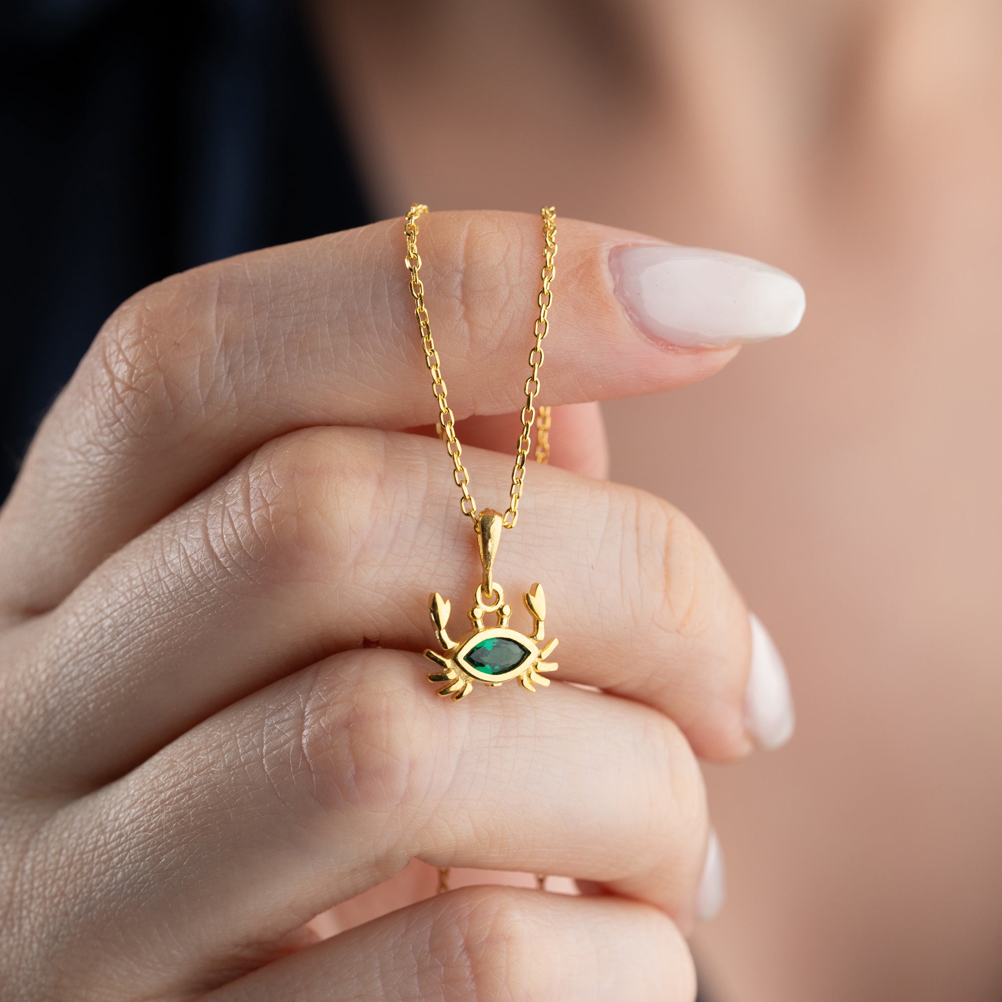 ZIRKONIA KREBS HALSKETTE | 925 SILBER