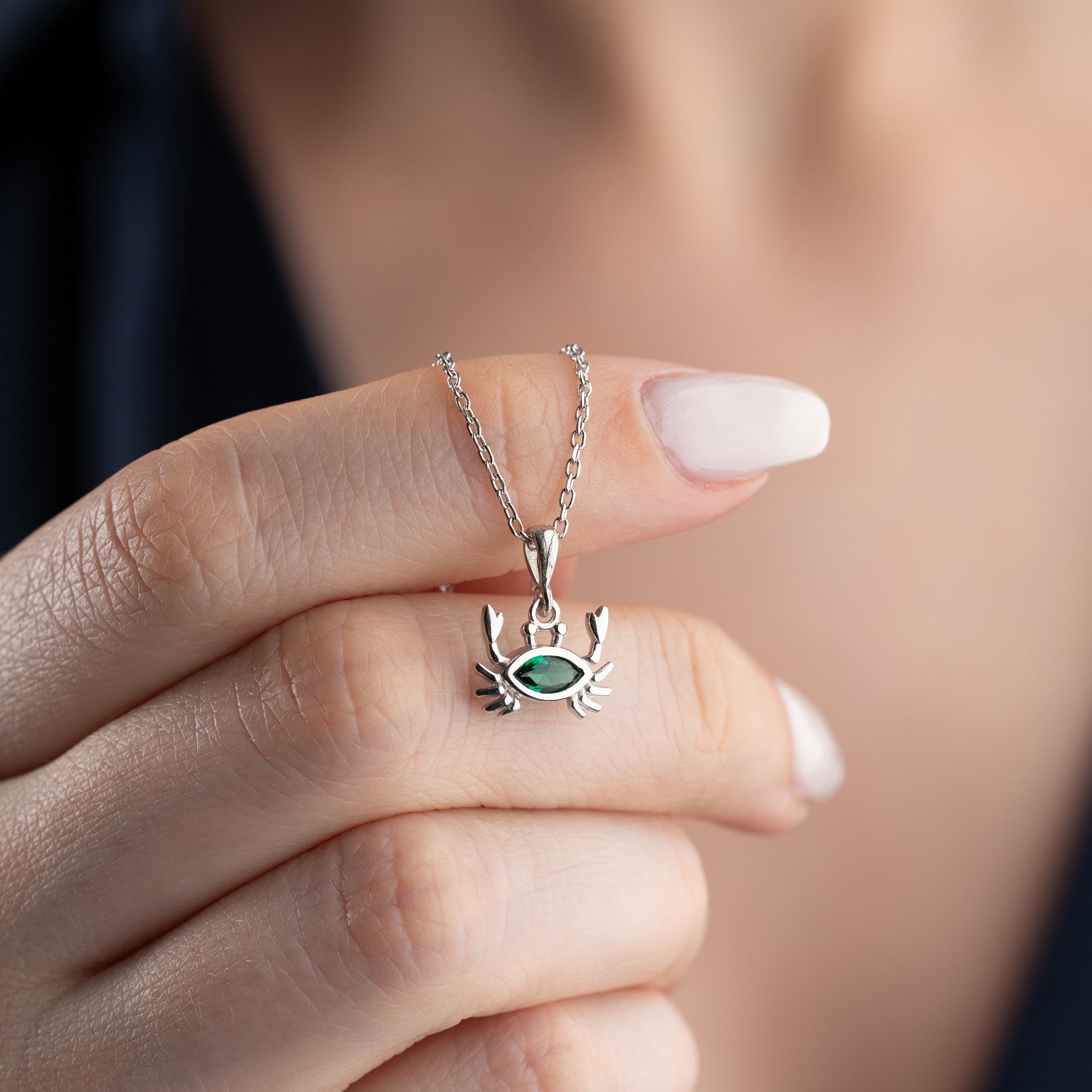 ZIRKONIA KREBS HALSKETTE | 925 SILBER