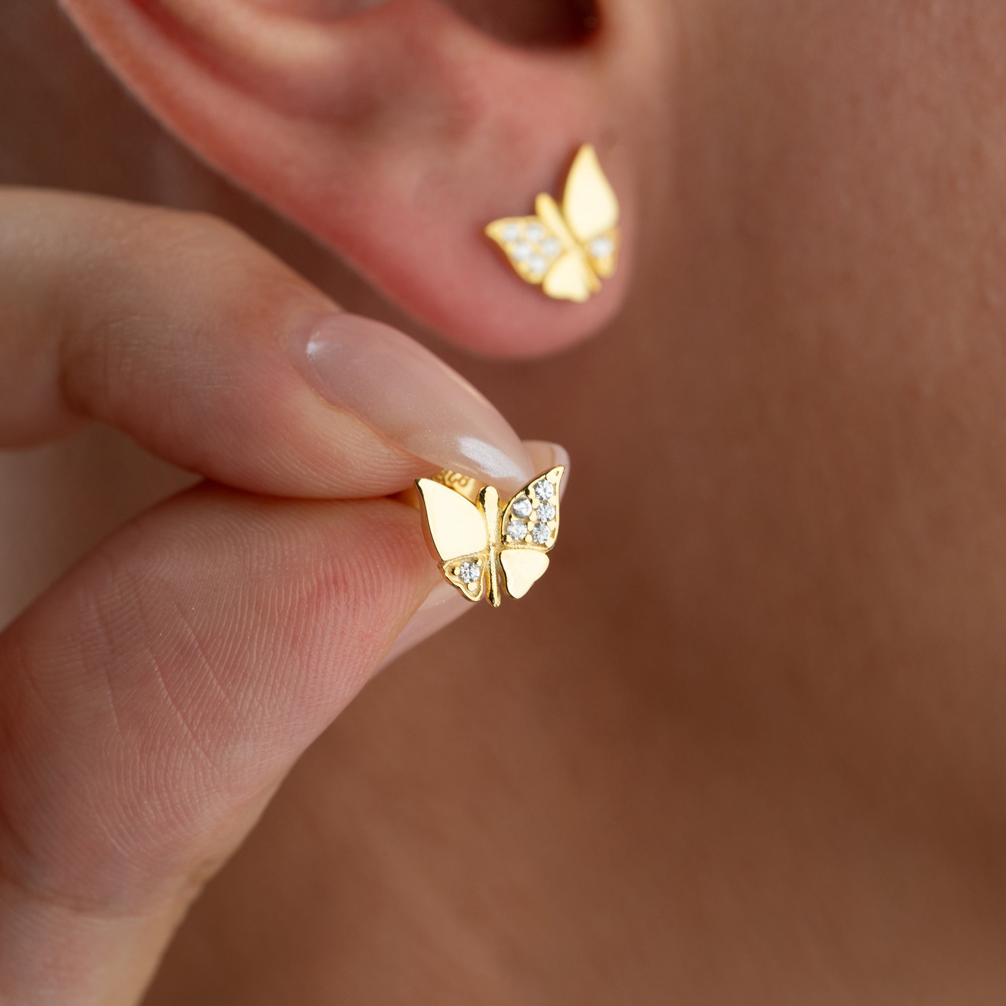 BUTTERFLY STONE OHRRINGE | 925 SILBER