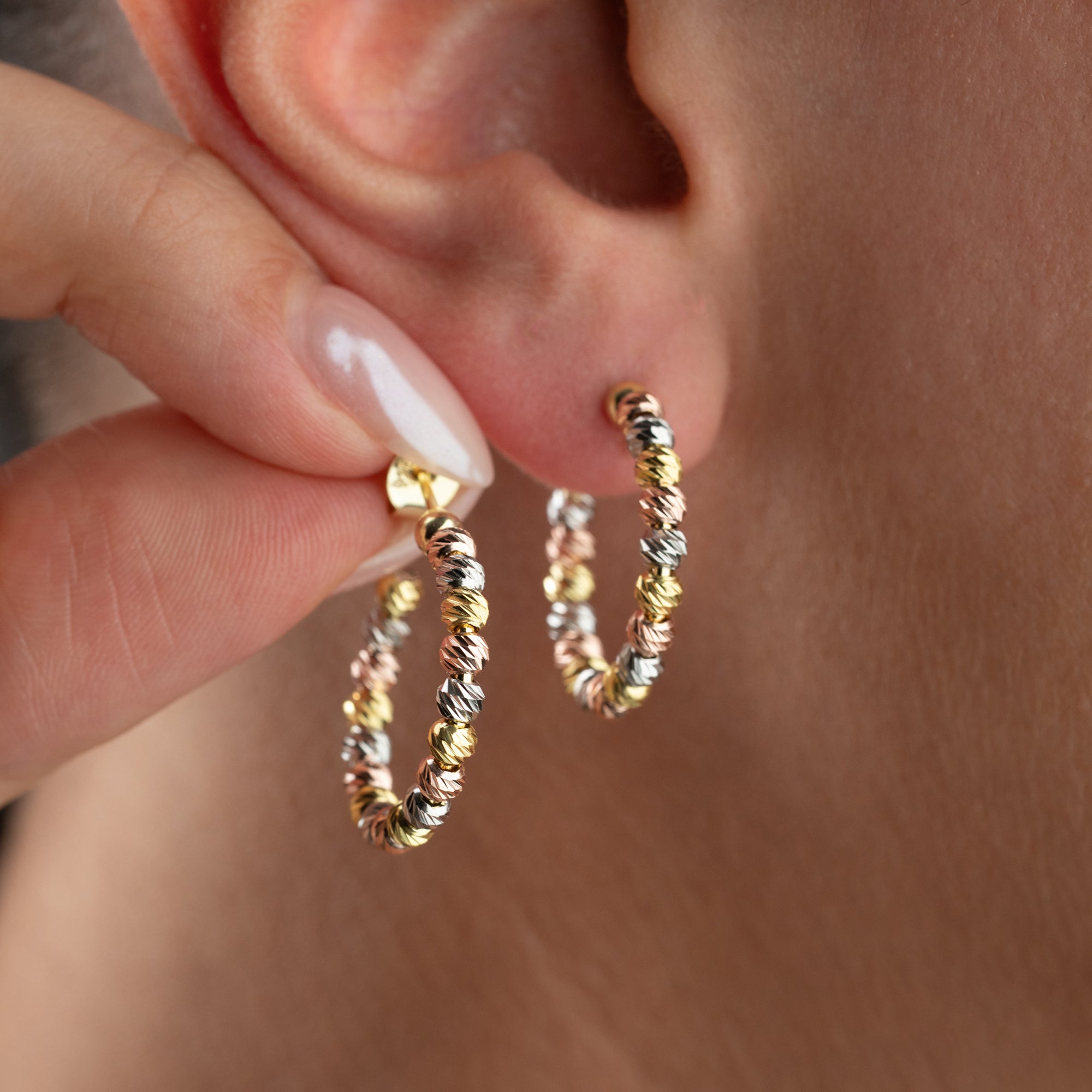 TRICOLOR OHRRINGE | 925 SILBER