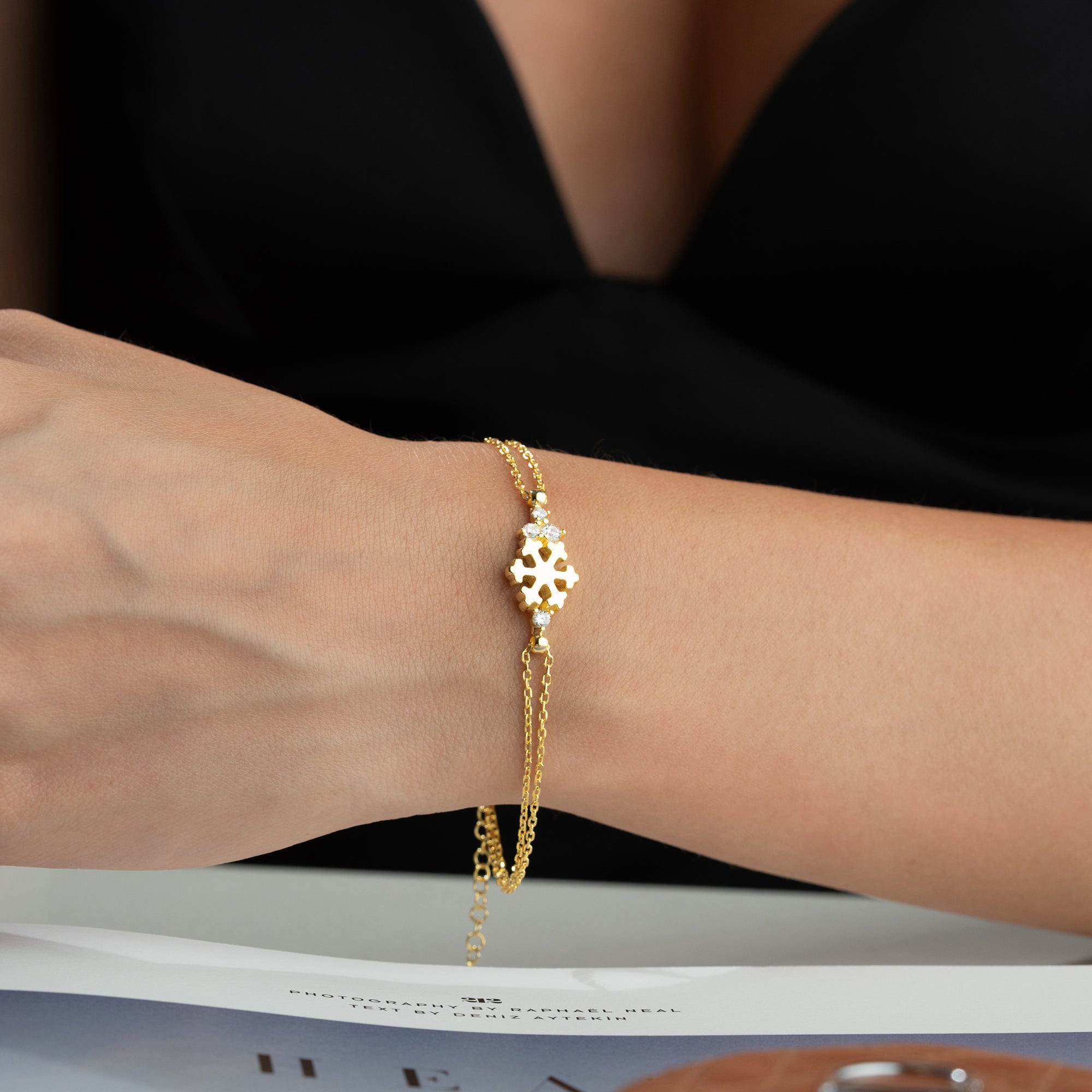 SCHNEEFLOCKE STONE ARMBAND | 925 SILBER