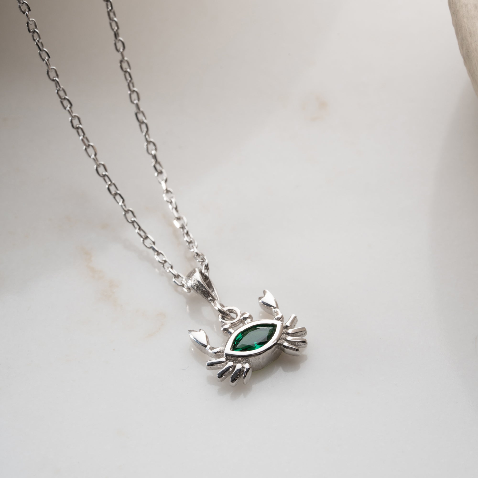 ZIRKONIA KREBS HALSKETTE | 925 SILBER