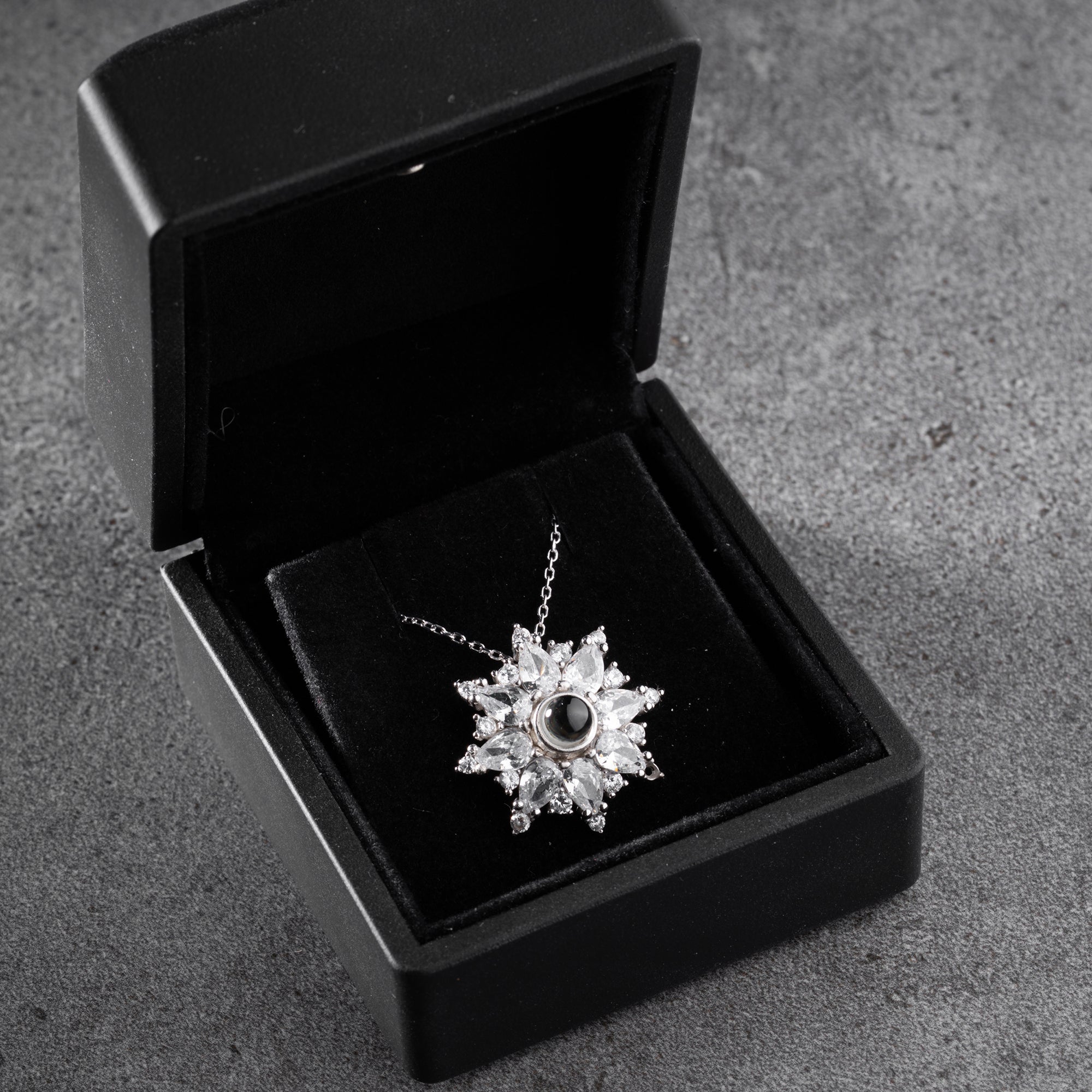 KRISTALL LOTUS KETTE | 925 SILBER