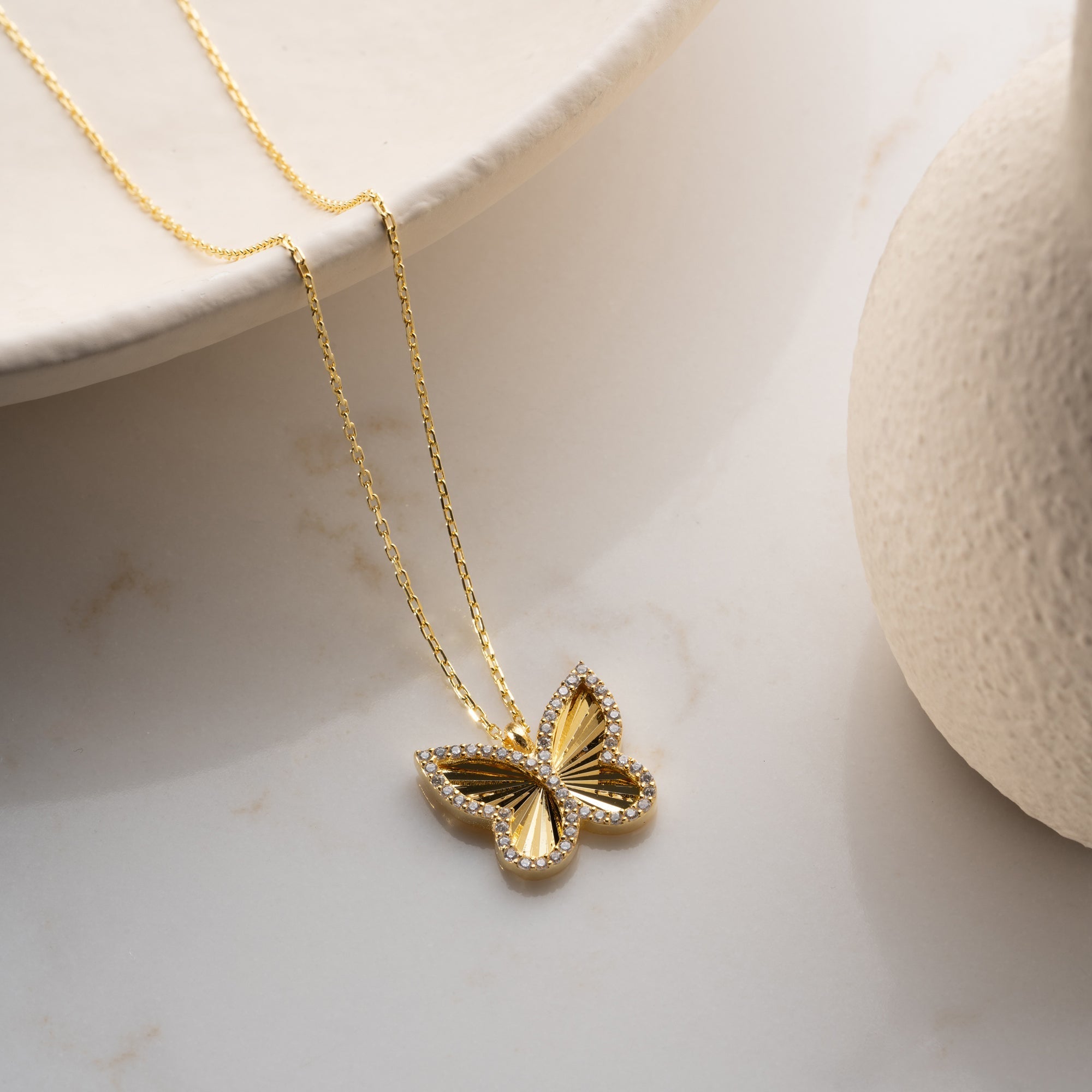 BUTTERFLY SHINE HALSKETTE | 925 SILBER