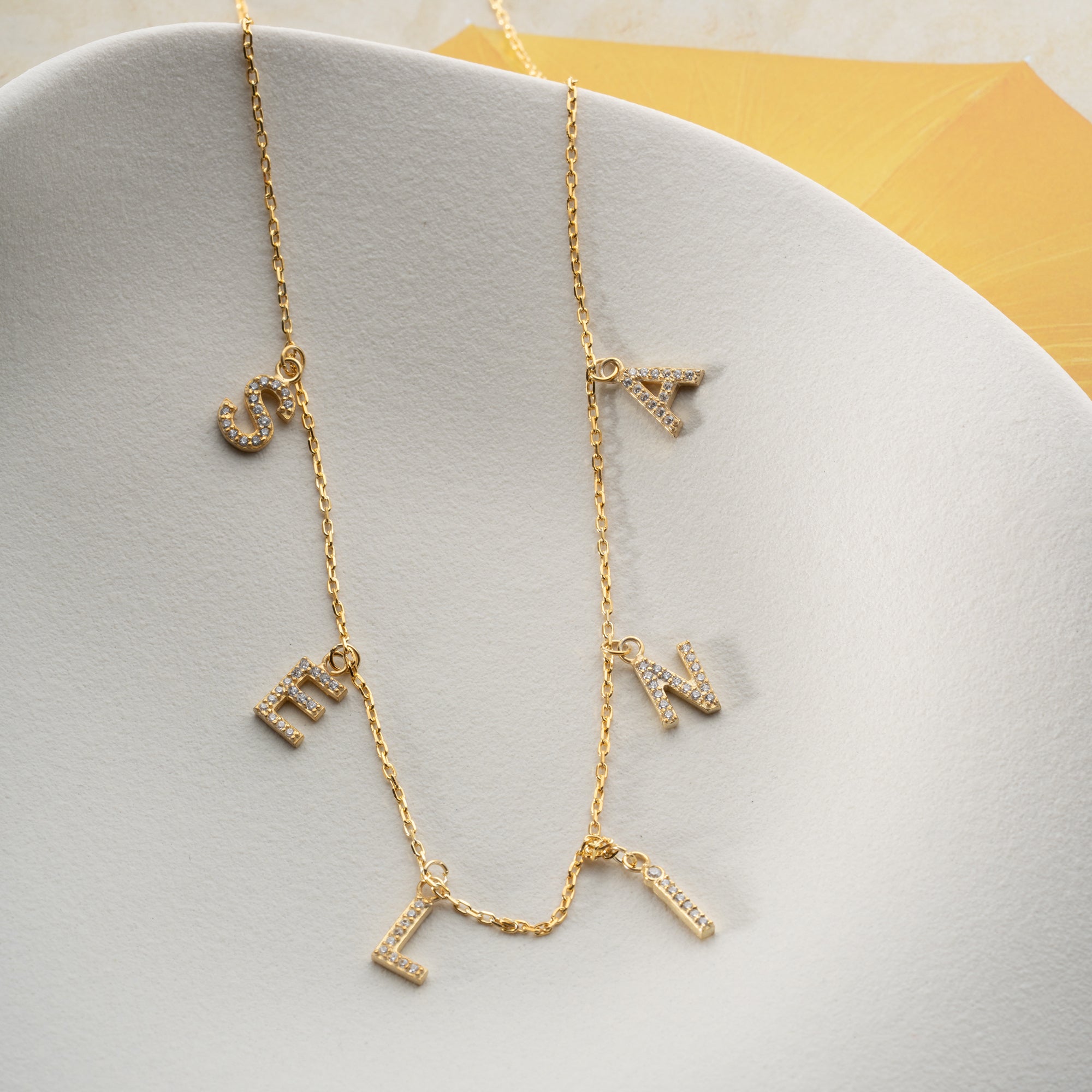 CHOCKER ZIRKONIA NAMENSKETTE | 925 SILBER