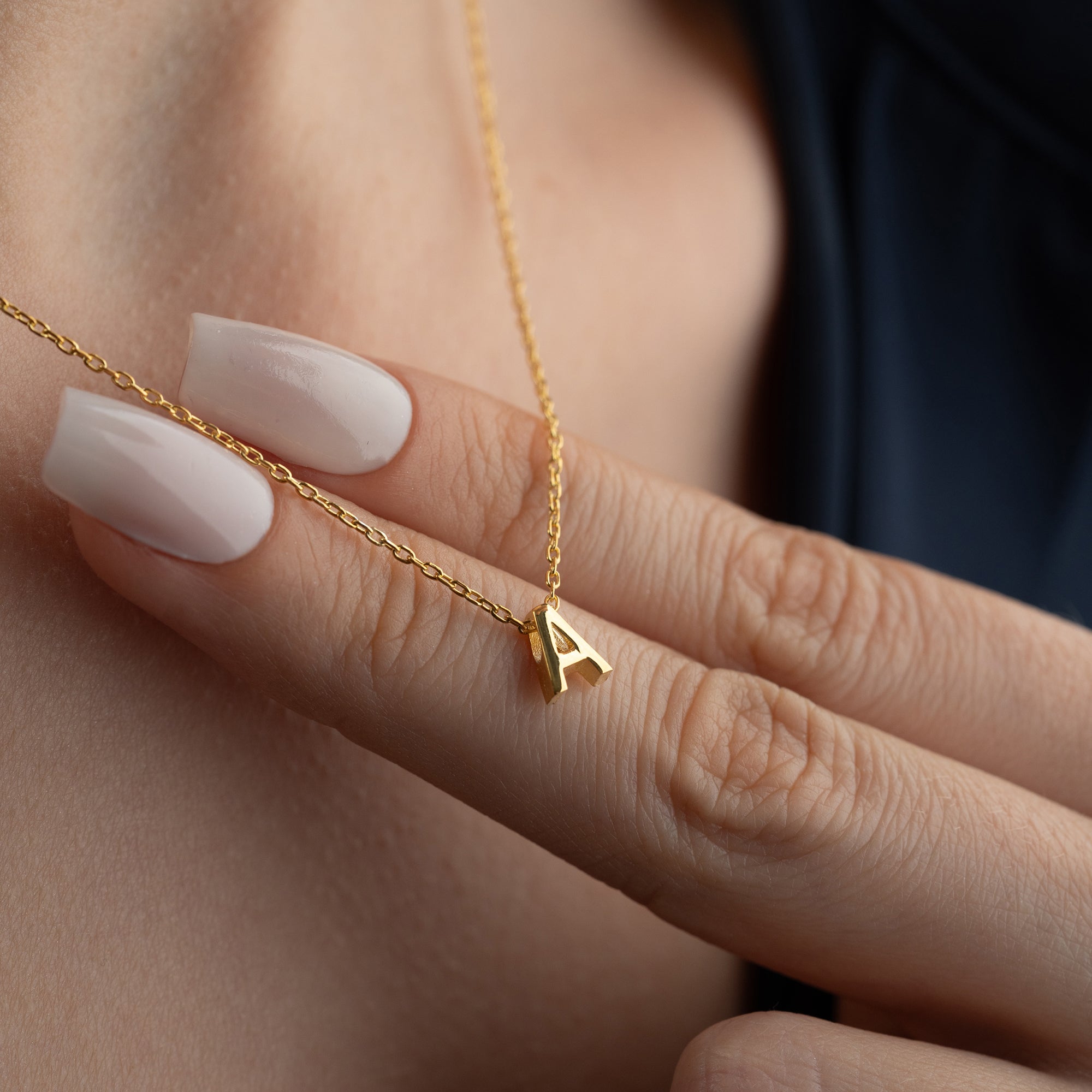 MINIMAL BUCHSTABEN HALSKETTE | 925 SILBER