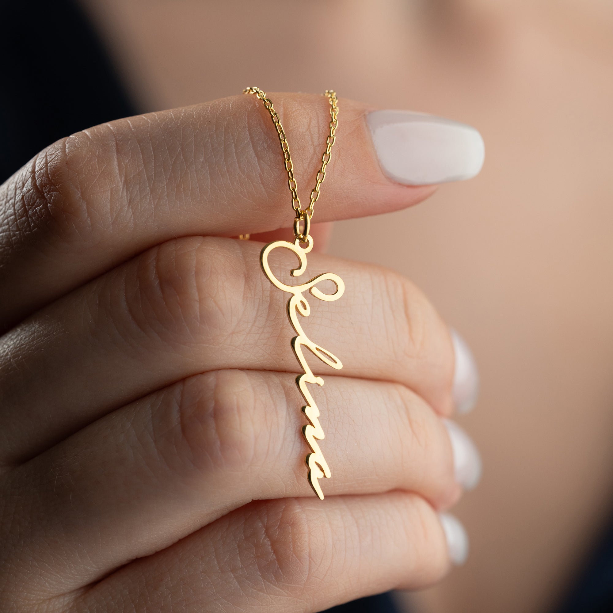 SIGNATUR SENKRECHTE NAMENSKETTE | 925 SILBER