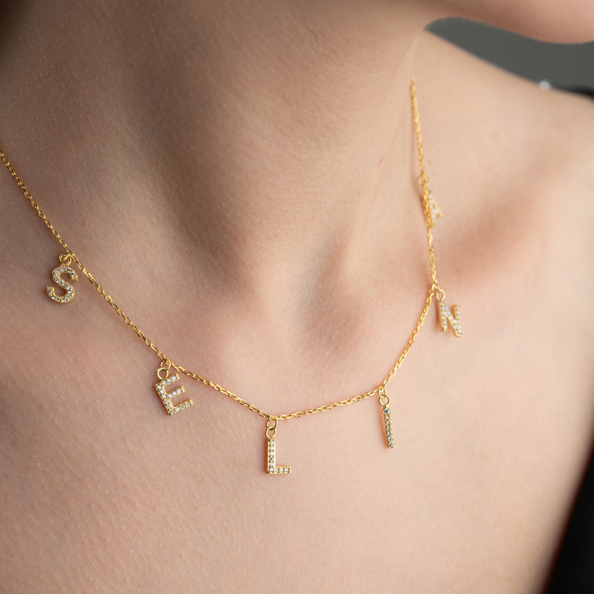 CHOCKER ZIRKONIA NAMENSKETTE | 925 SILBER