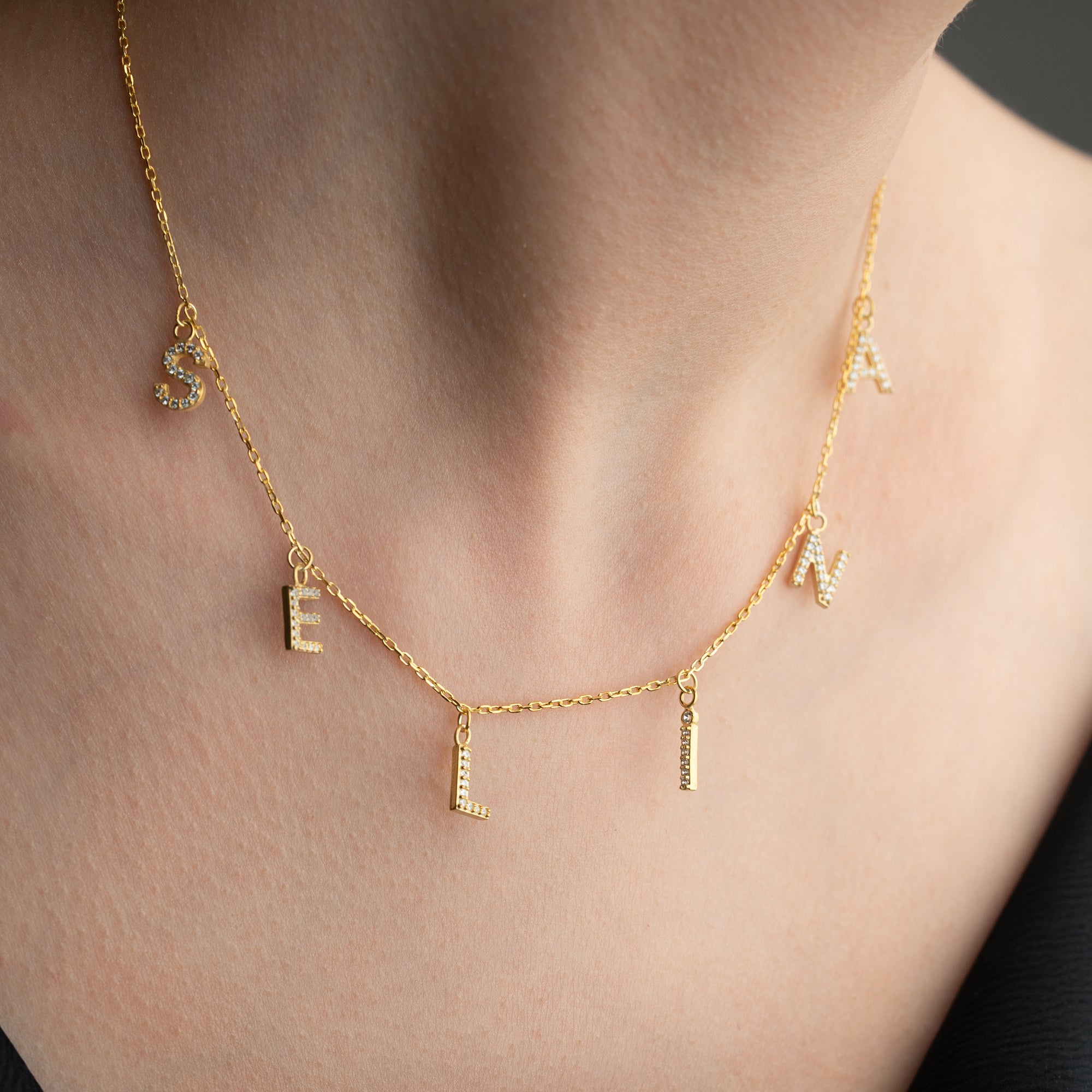 CHOCKER ZIRKONIA NAMENSKETTE | 925 SILBER