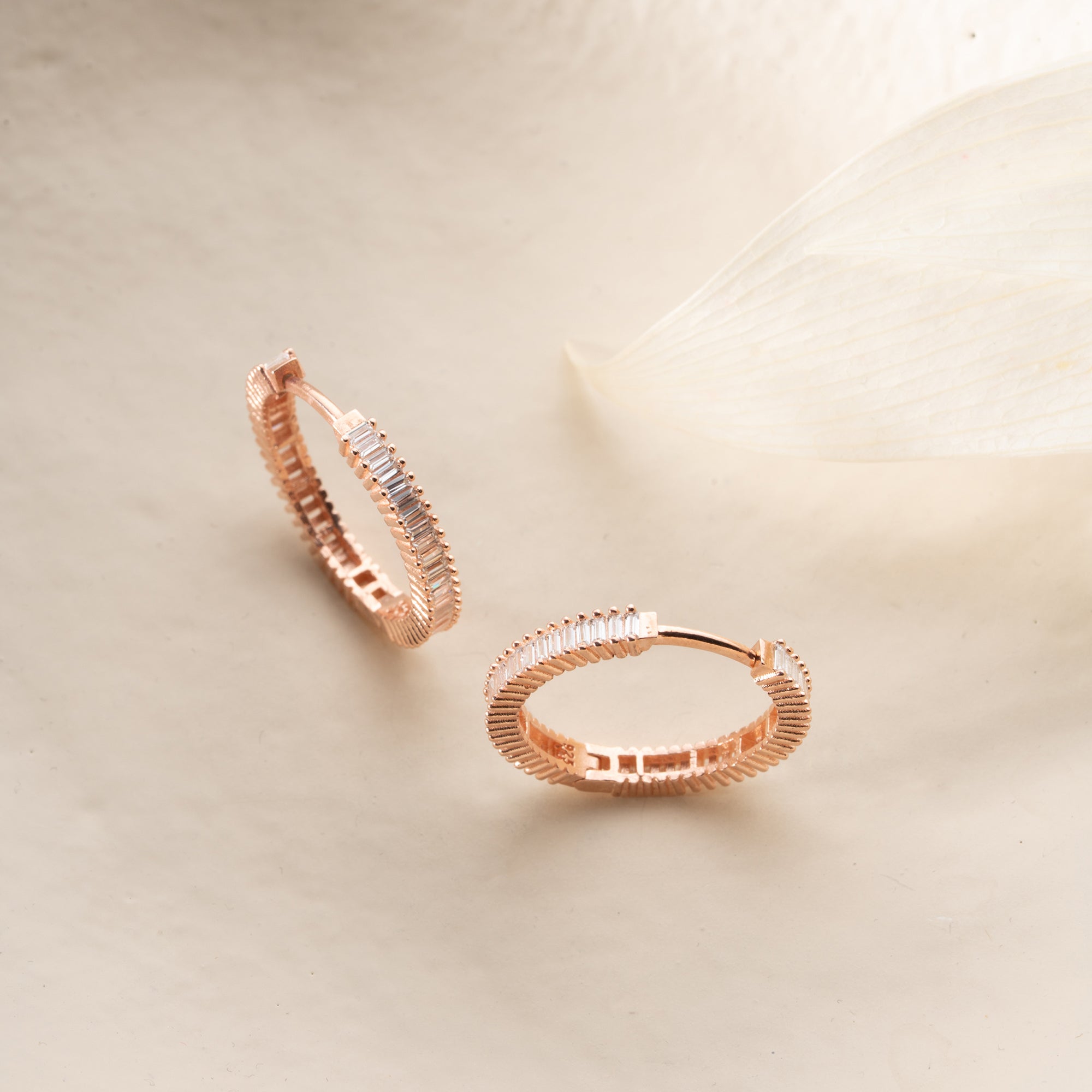 BIG MINI BAGUETTE OHRRINGE | 925 SILBER