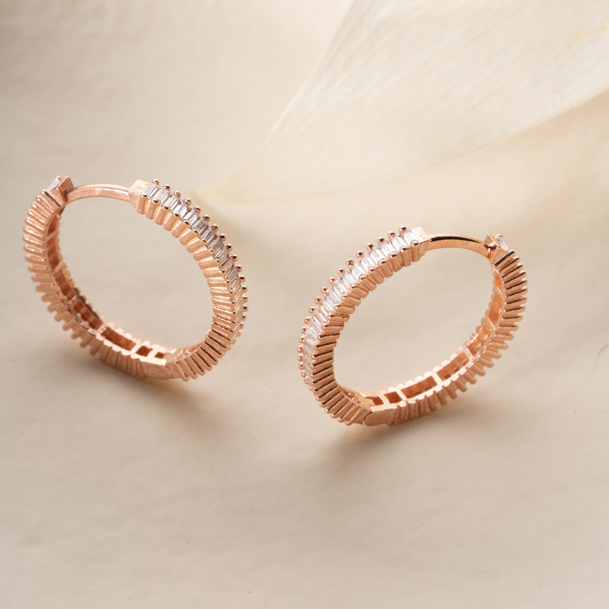 BIG MINI BAGUETTE OHRRINGE | 925 SILBER