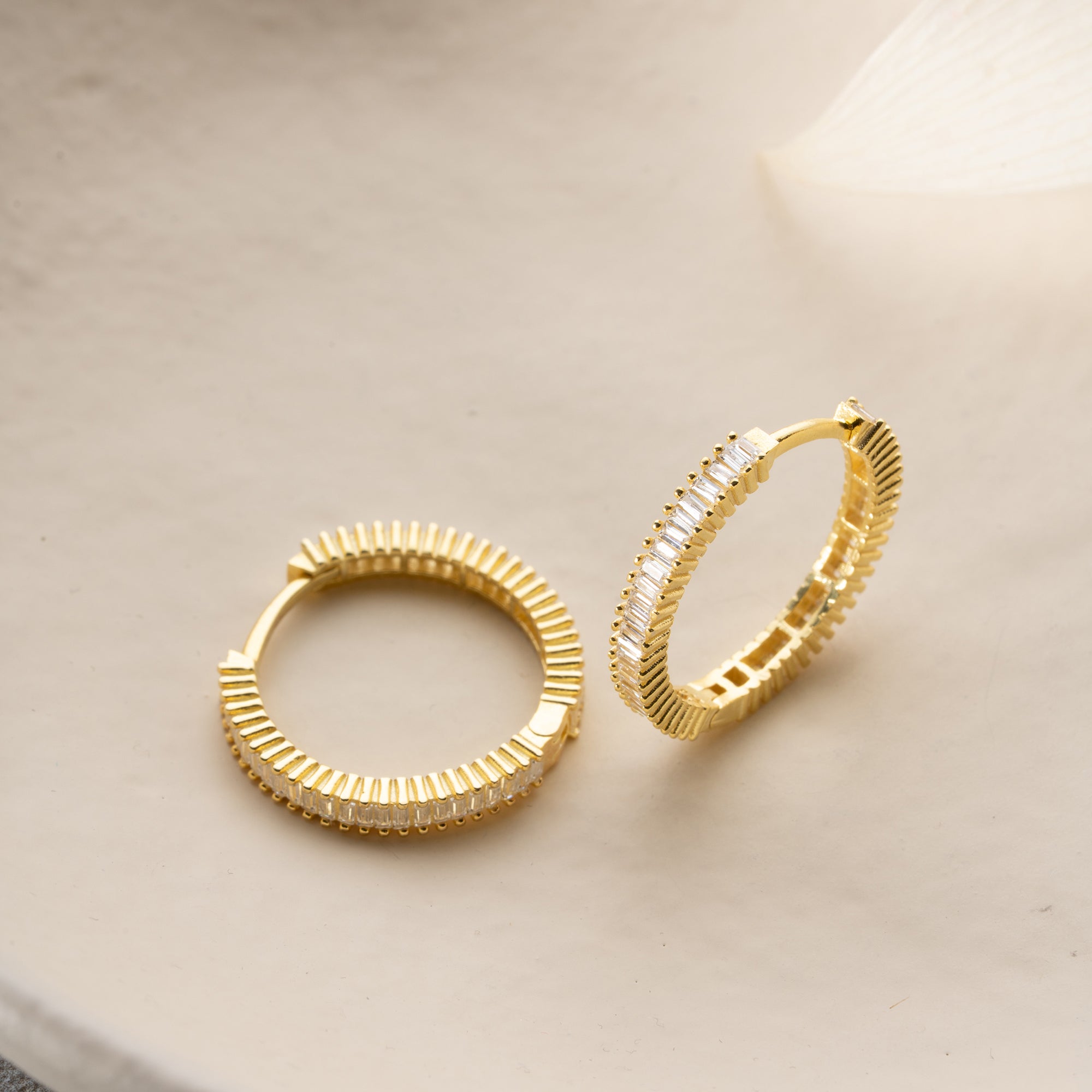 BIG MINI BAGUETTE OHRRINGE | 925 SILBER