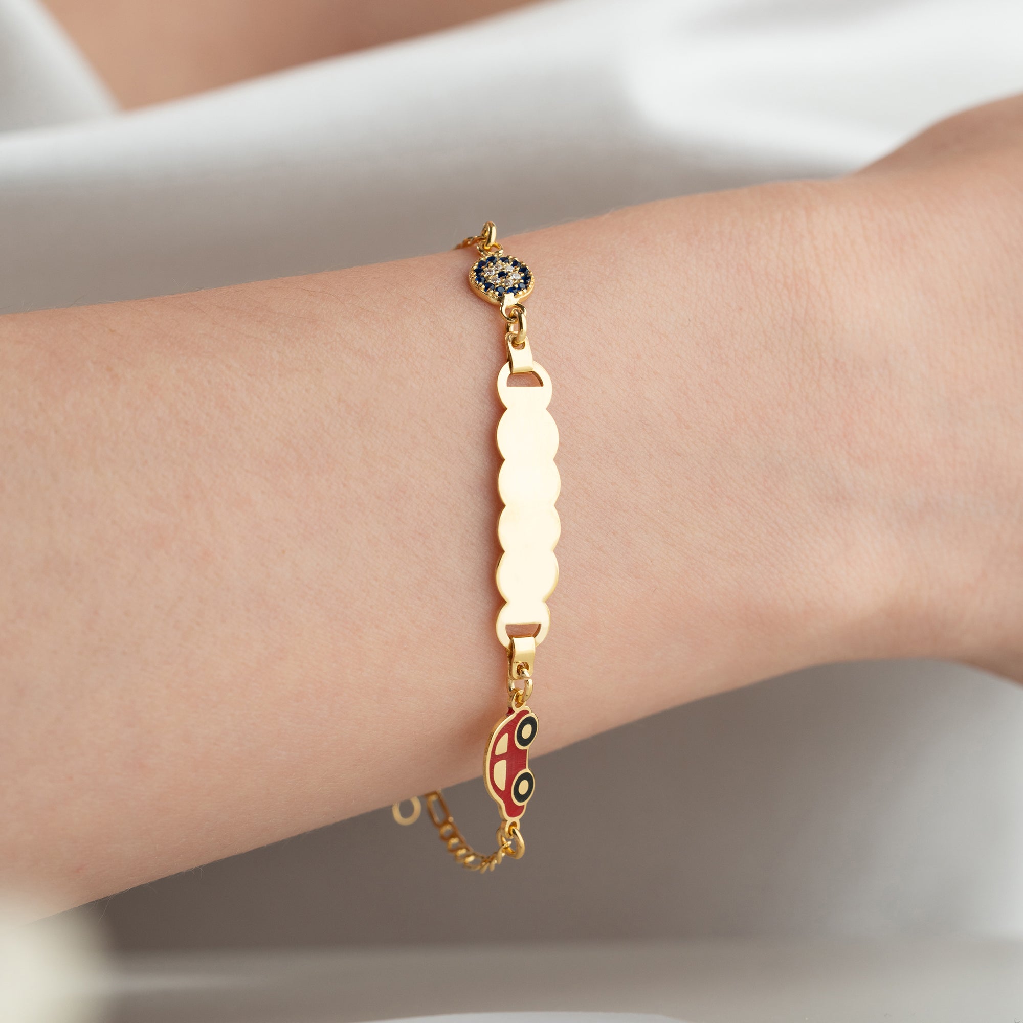 AUTO NAZAR KINDER ARMBAND | 925 SILBER