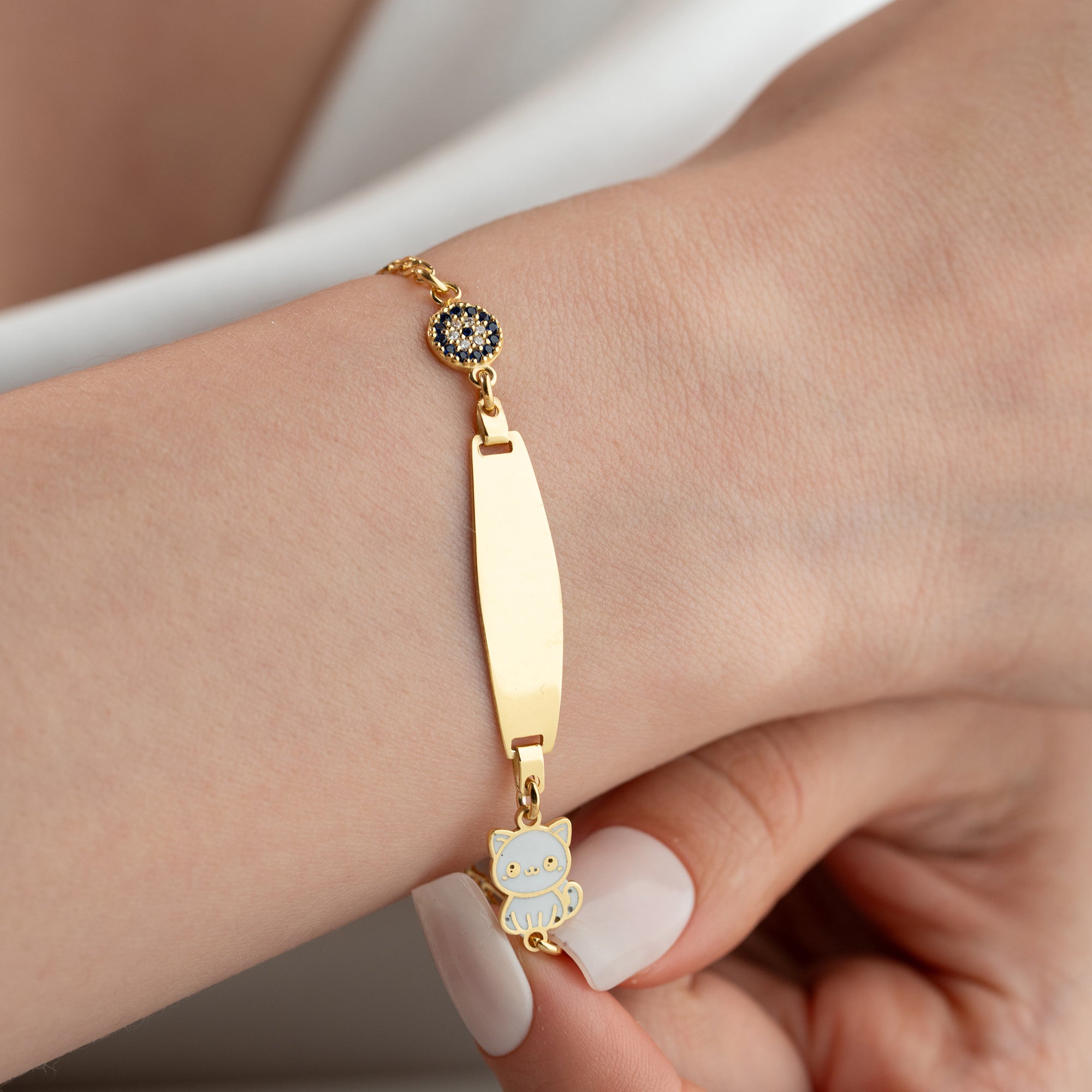 CAT NAZAR KINDER ARMBAND | 925 SILBER