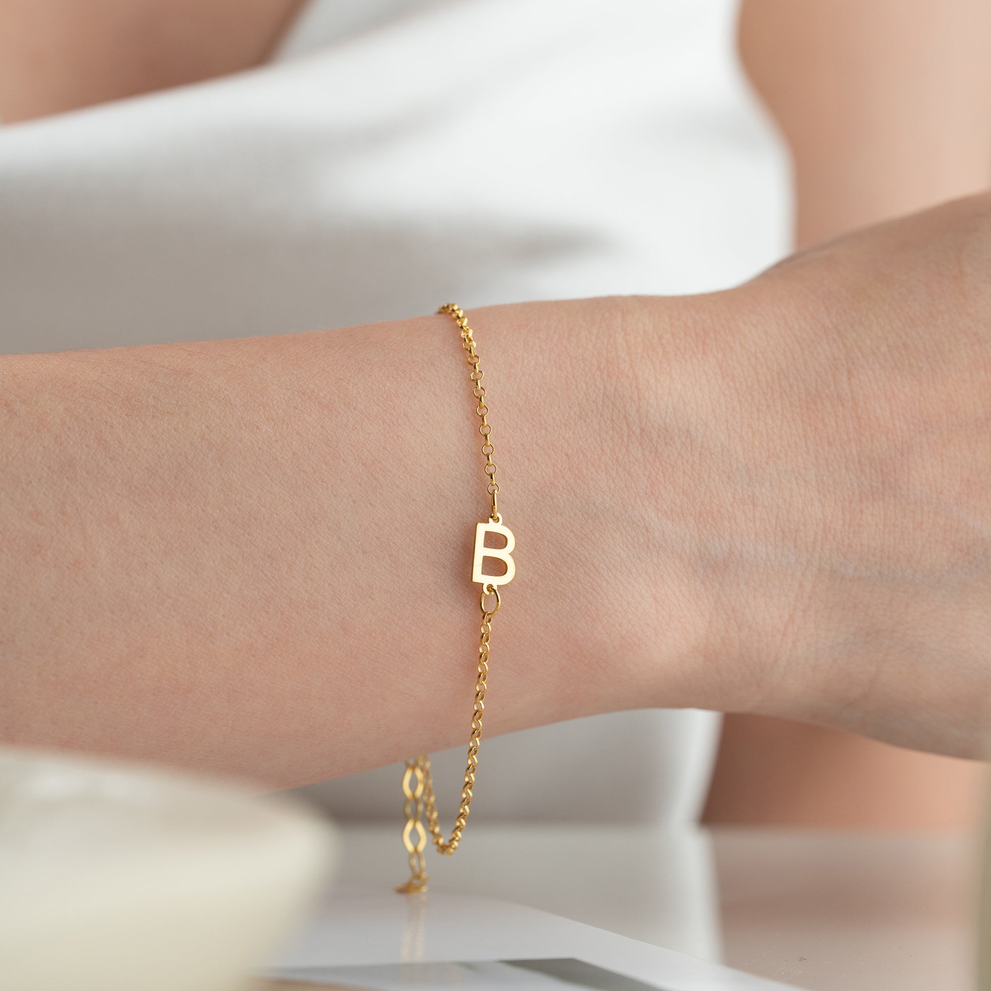 DOTCH BUCHSTABEN BASIC ARMBAND | 925 SILBER