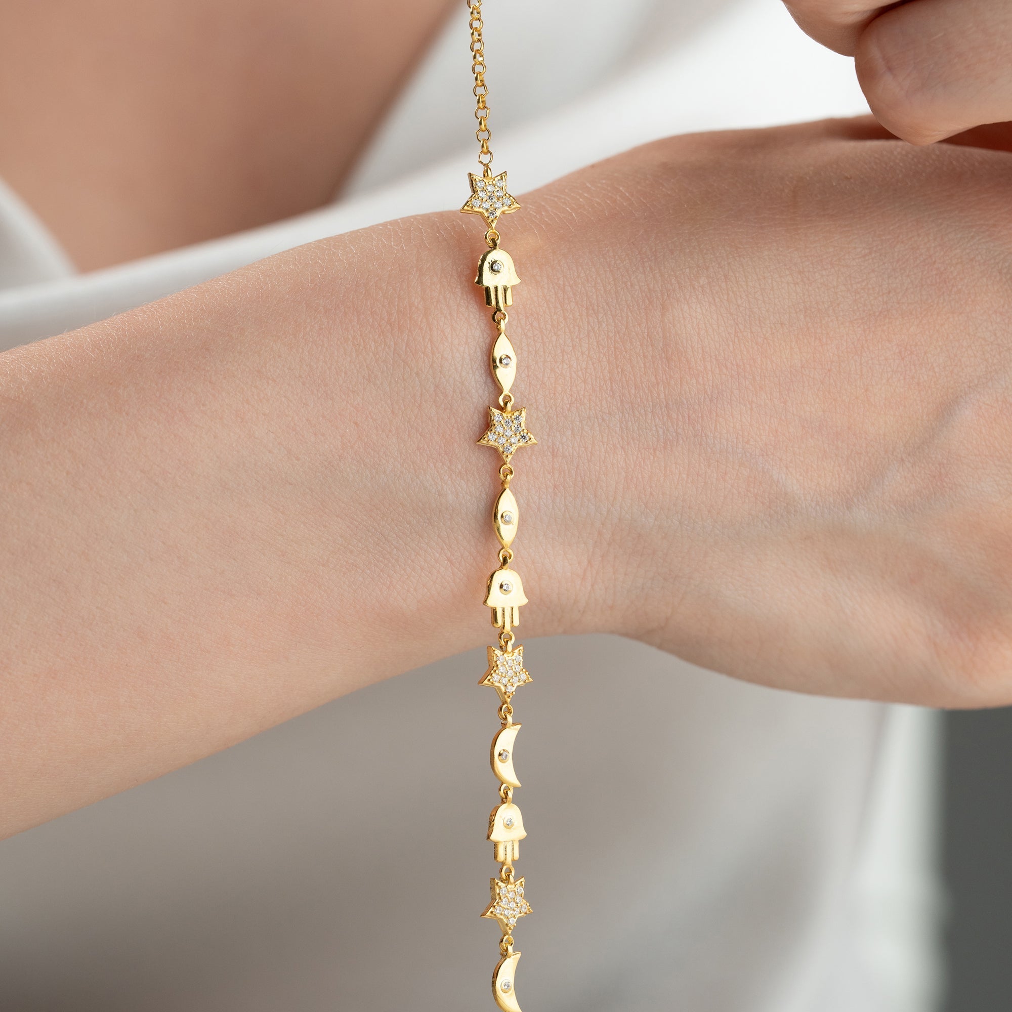 MINI NYX CHARM ARMBAND | 925 SILBER