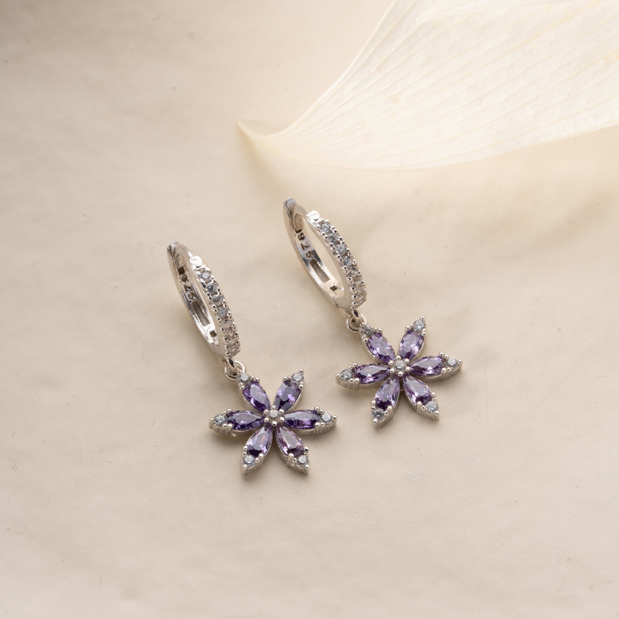 AMETHYST POLARIS OHRRINGE | 925 SILBER